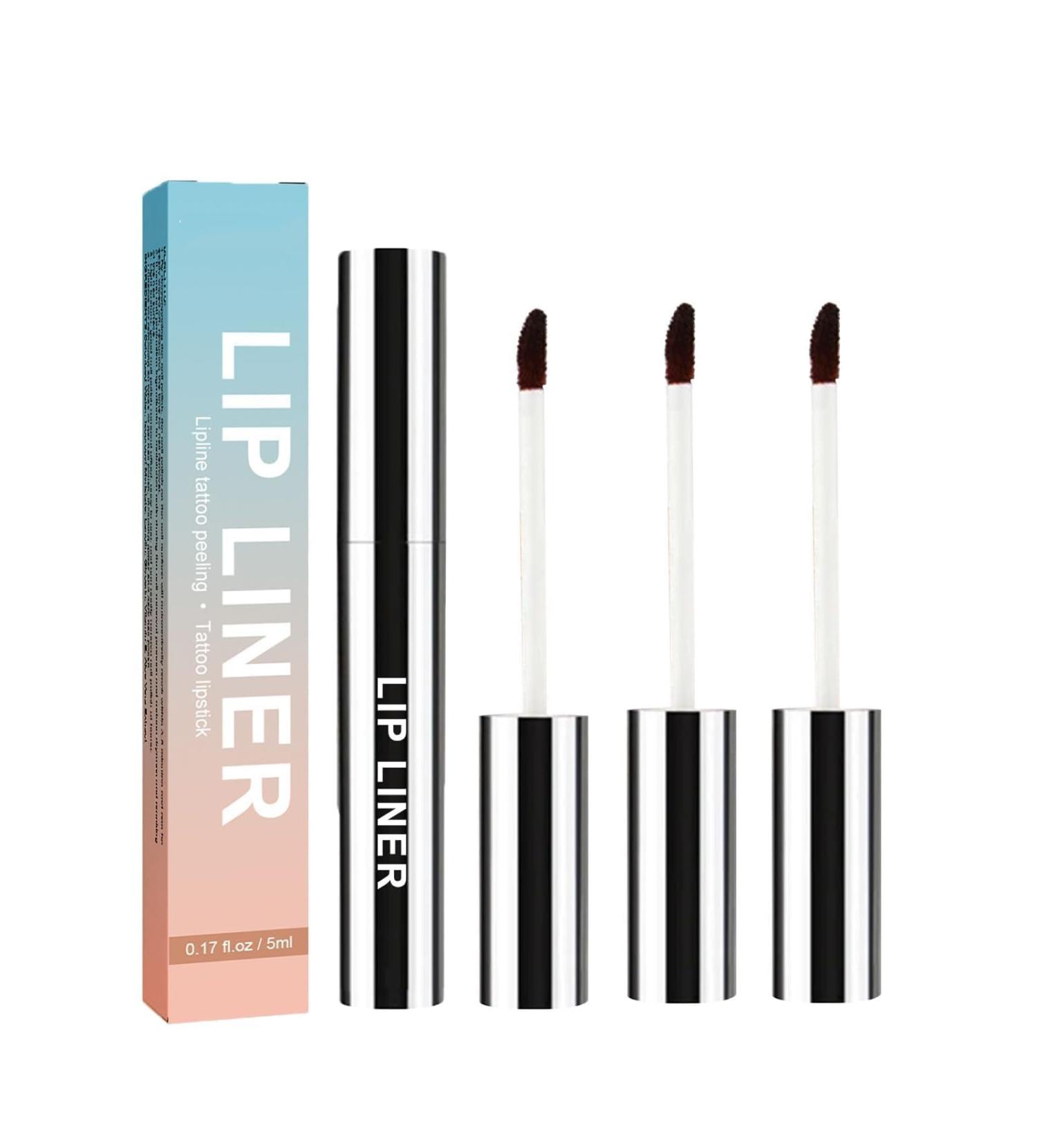Detachable Lip Liner 3 Pcs Detachable Lip Liner Peel Off Lip Liner Stain Long Lasting and Pigmented Lip Pencil Long Lasting Lip Stain (Light brown) - Buy Online on GoSupps.com