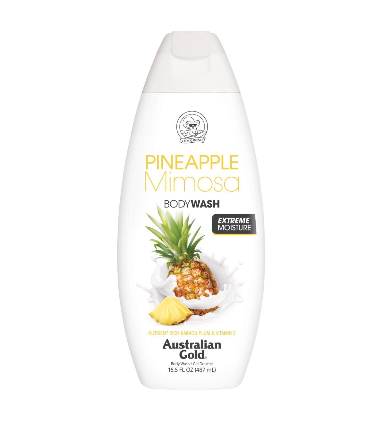 Australian Gold Pineapple Mimosa Body Wash 16.5 oz | Moisturizing with Kakadu Plum & Vitamin E | Pineapple Scent | Gentle Formula - Buy Online on GoSupps.com