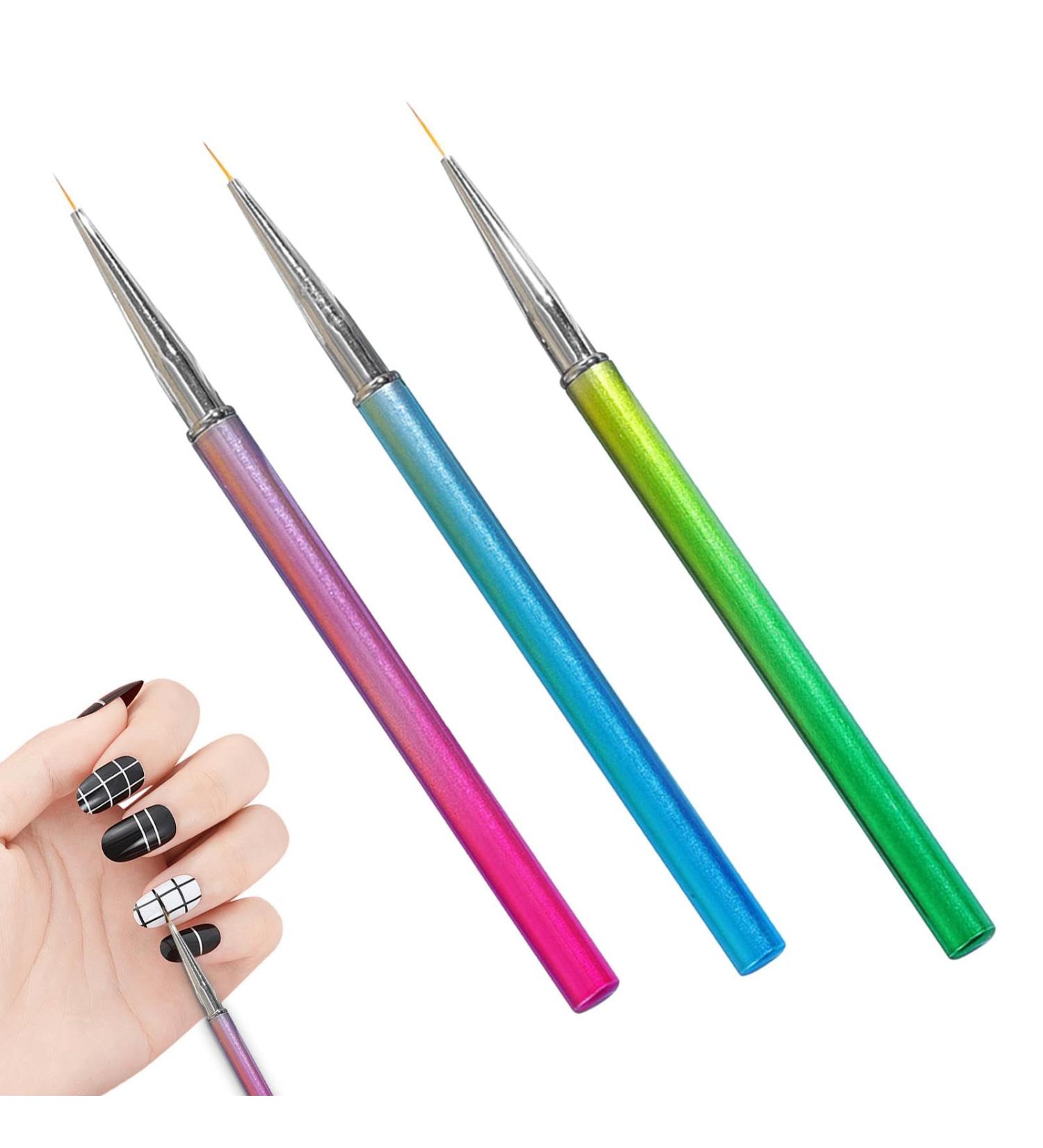 Liner Brushes - Professional Brushes | Brush for Long Thin Details Fine Drawing Liner Brush Polish Painting 7/9/11mm - Buy Online on GoSupps.com