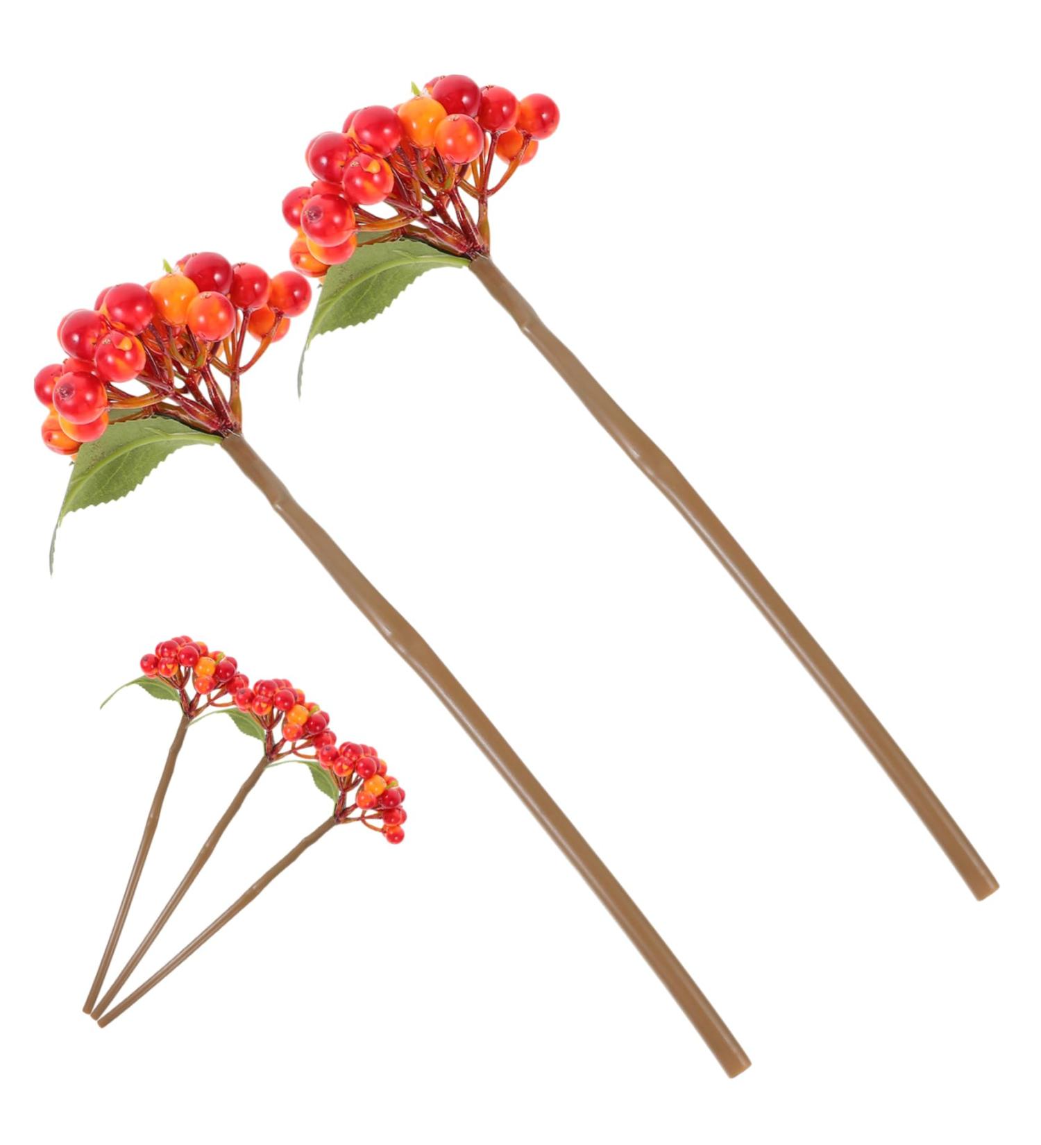 Artibetter 5pcs Christmas Ornaments Christmas Berry Twigs Xmas Floral Arrangements Christmas Tree Berries Red Berry Arrangement Wreath Artificial Berry Xmas Berries Bouquet Soft Pvc Spray Orange 27.00X11.00X11.00CM - Buy Online on GoSupps.com