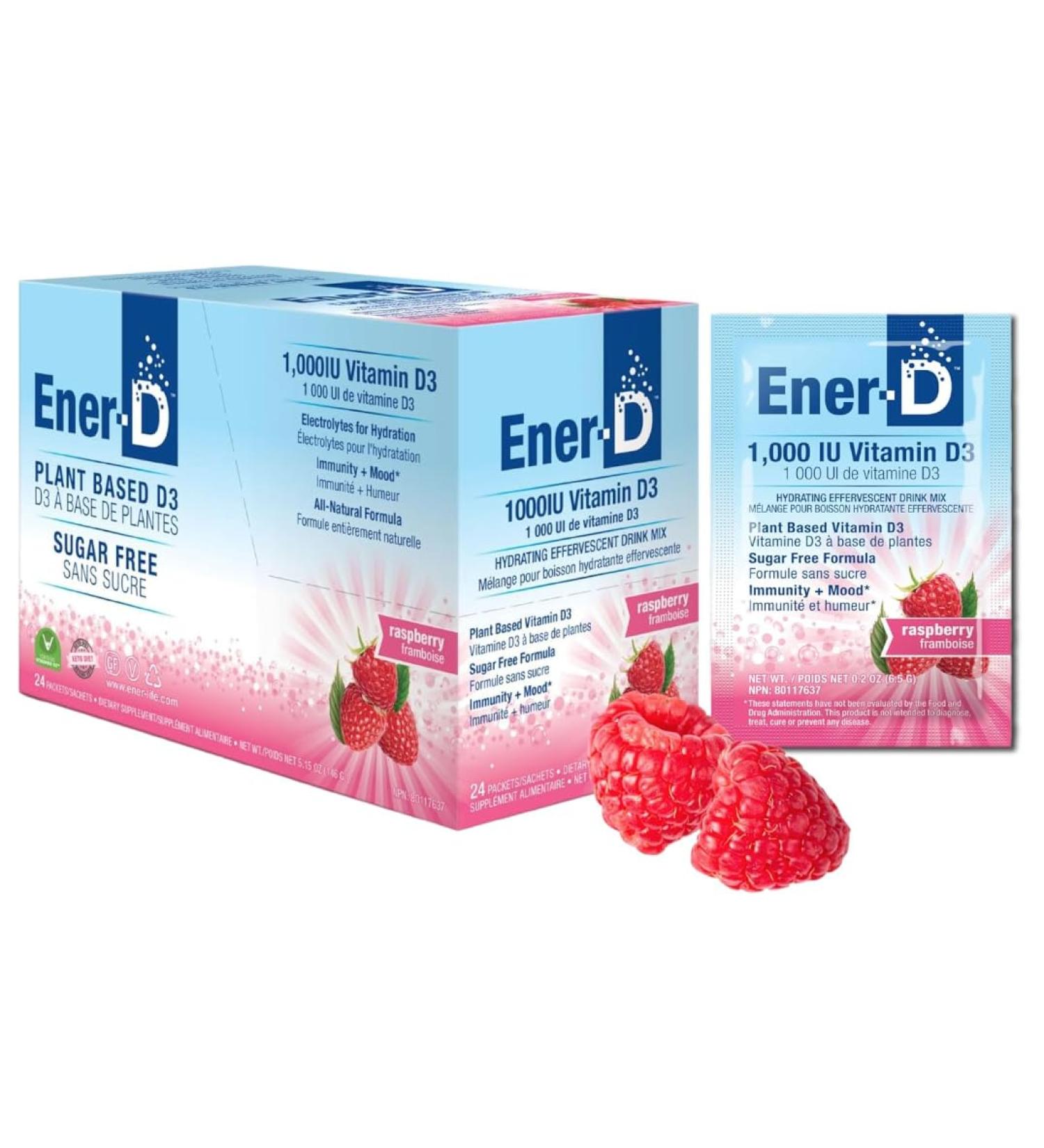 Conquitlam BC V36C2 EnerVitamin D Raspberry 24 PacketsSachets - Buy Online on GoSupps.com
