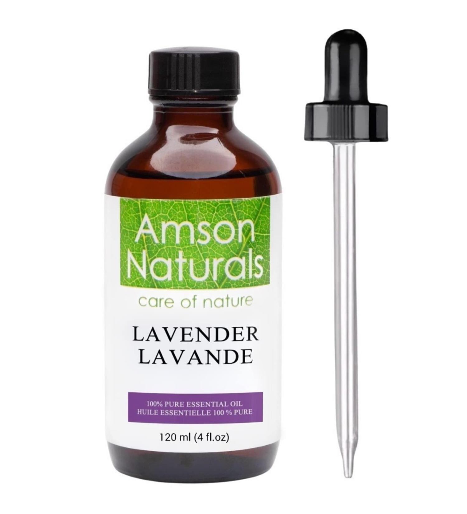 Lavender Essential Oil 4oz /120ml - 100% Pure & Natural by Amson Naturals - Buy Online on GoSupps.com