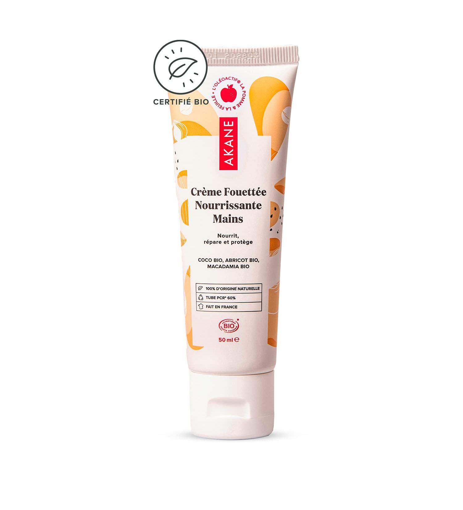 AKANE - Organic Hand Whipped Cream Soothes Moisturizes and Protects Your Hands 100% Natural Ingredients Coconut Oil Apricot Macadamia + Natural Active Ingredients 50 ml - Buy Online on GoSupps.com