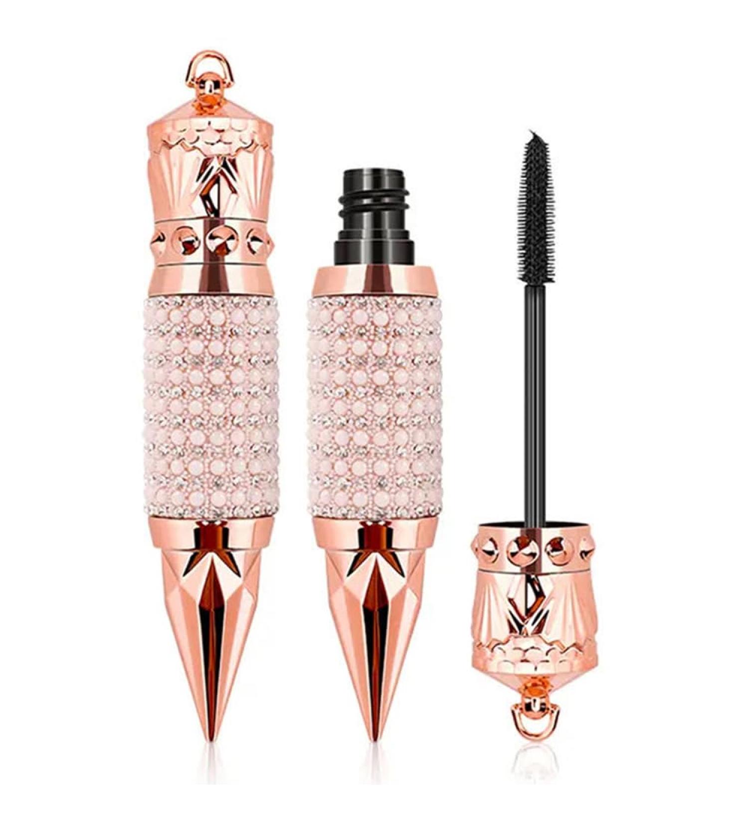 KlsyChry 4D Silk Fiber Lash Mascara Eye Makeup Gorgeous Pearl Diamond Mascara Thicker and Longer Voluminous Eyelashes Natural Waterproof Smudge Resistant No Tangles Adds Length Depth and Glamor - Buy Online on GoSupps.com