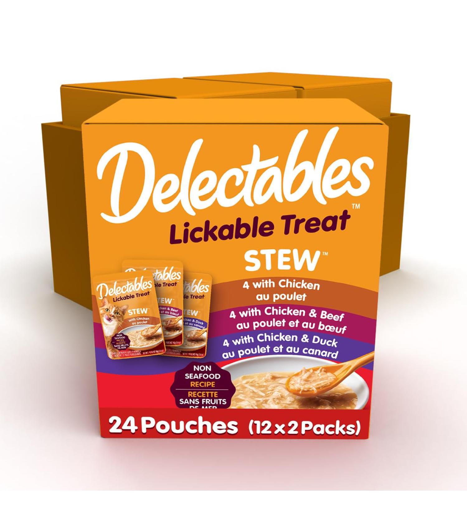 Hartz Delectables Stew Non Seafood Lickable Wet Cat Treats Variety Flavour 24 Pack - Buy Online on GoSupps.com