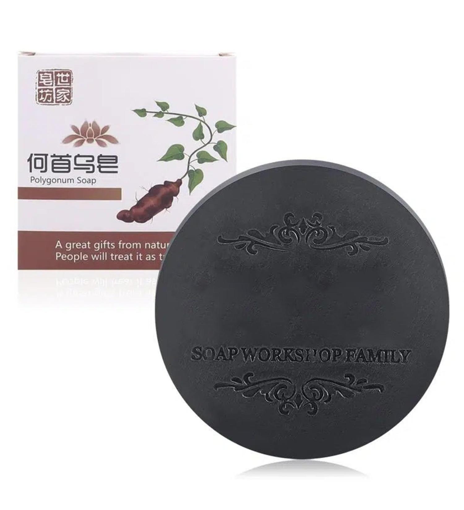 Polygonum Multiflorum Shampoo Soap natural hair care for black and thick hair promotes hair growth and prevents hair loss for men and women - Buy Online on GoSupps.com