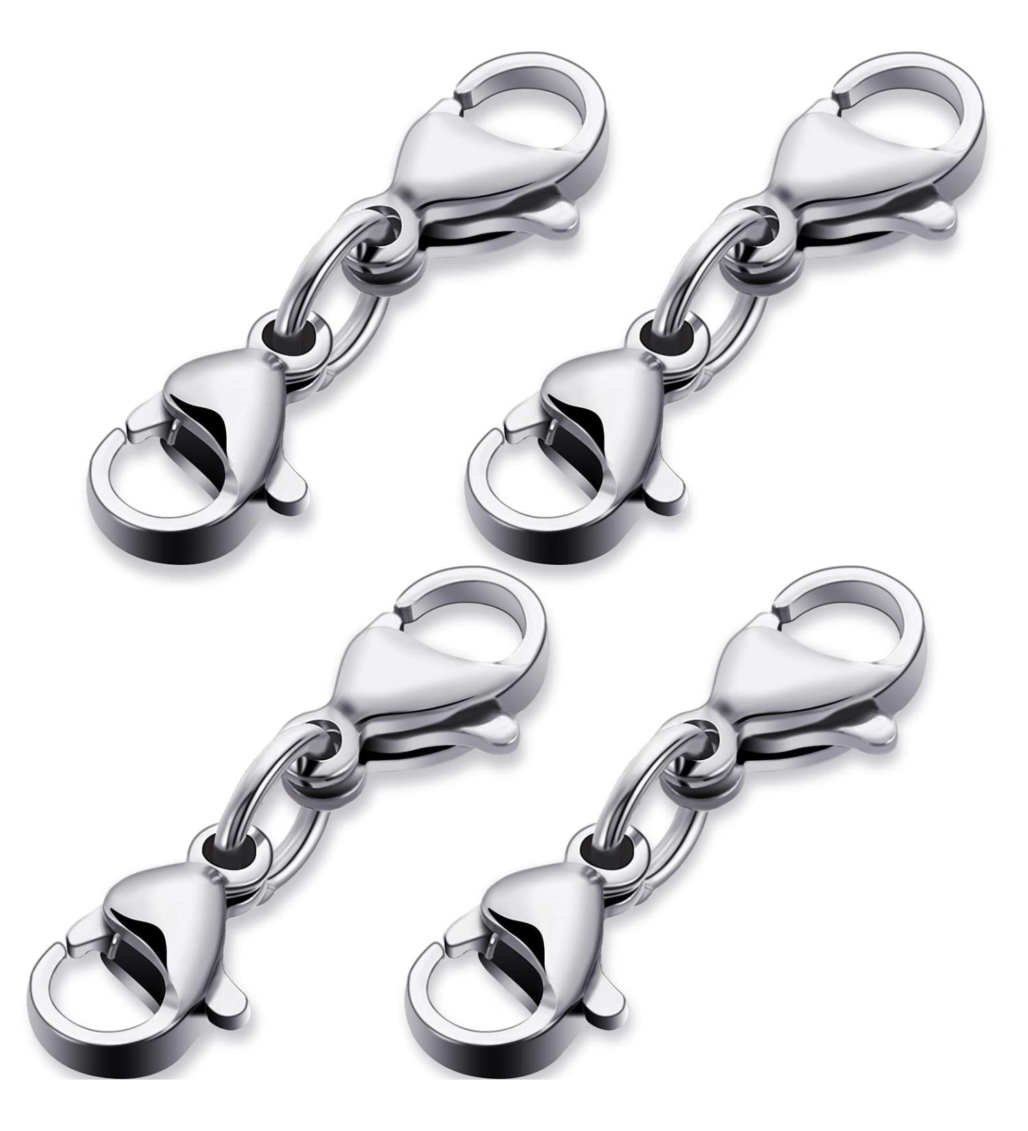 Double Lobster Clasp Extender for Bracelets & Necklaces - Silver 0.98 Inch - Buy Online on GoSupps.com