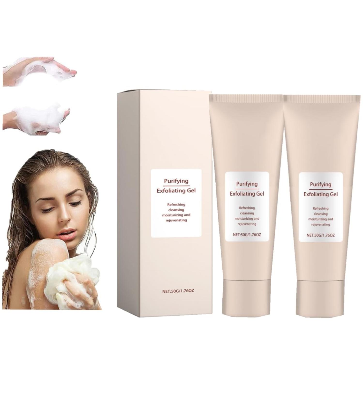 Quarxery Purifying Exfoliating Gel -Quarxery Exfoliating Gel Brightening Deep Cleansing Moisturizing Facial Scrub Exfoliating Gel Scrub Face Body Skin Face and Body Exfoliating Scrub Gel 50g (2pc) - Buy Online on GoSupps.com