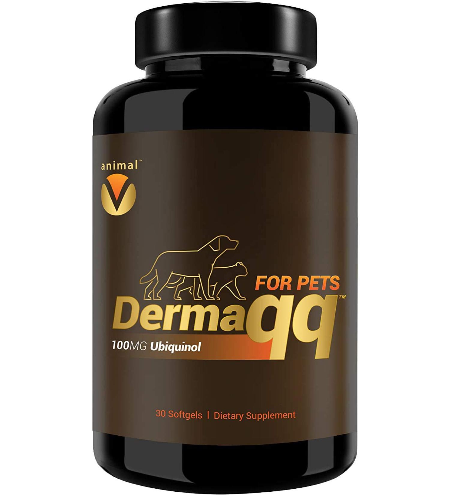 Dermaqq HIGH Absorption Ubiquinol (QH) - CoQ10 for Dogs & Cats | Soothes Hot Spots, Hair Loss & Dermatitis | Relieves Itchy, Dry Skin - Buy Online on GoSupps.com