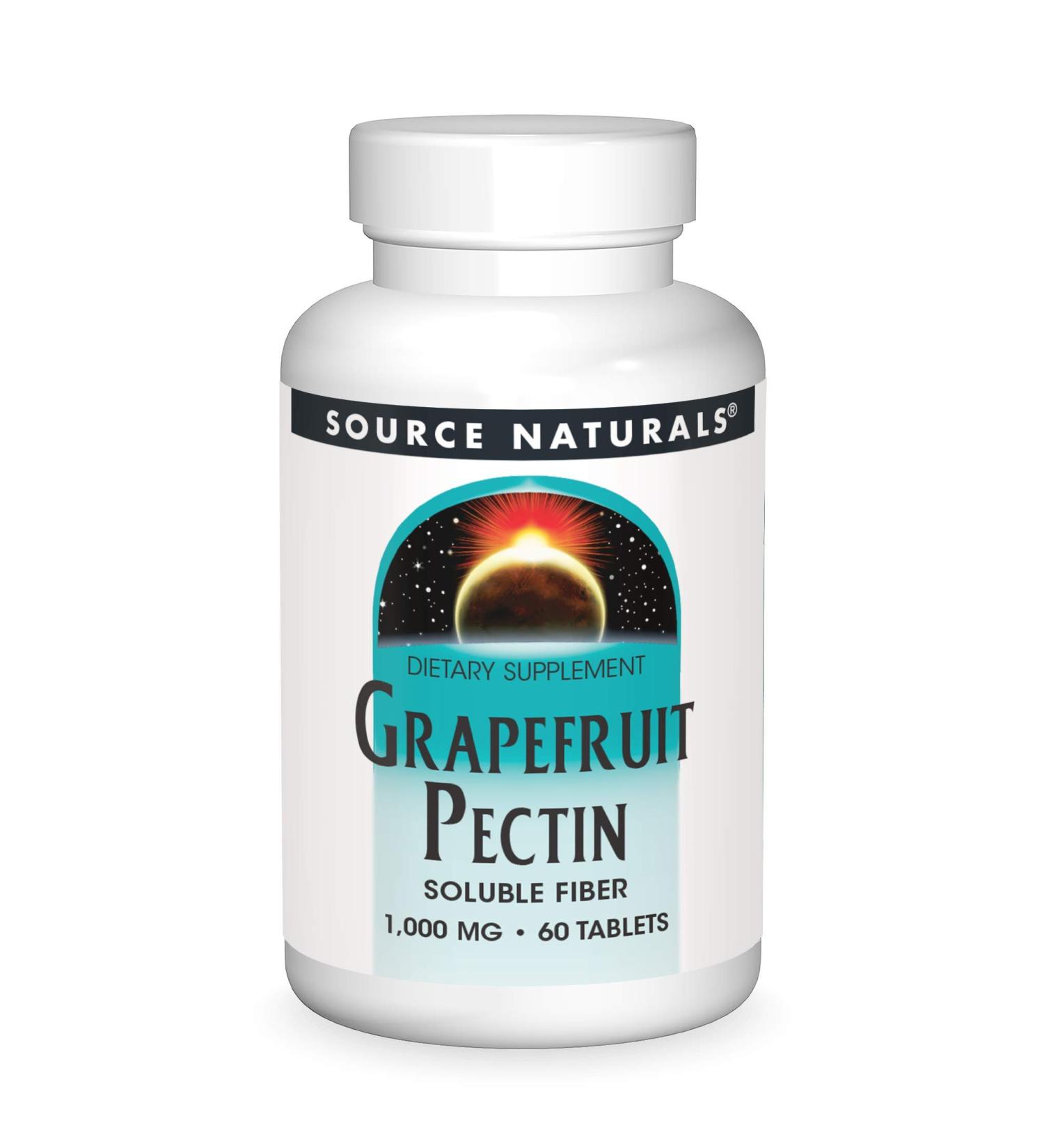 Source Naturals Grapefruit Pectin 1000mg - 60 Tablets | Soluble Fiber Dietary Supplement - Buy Online on GoSupps.com
