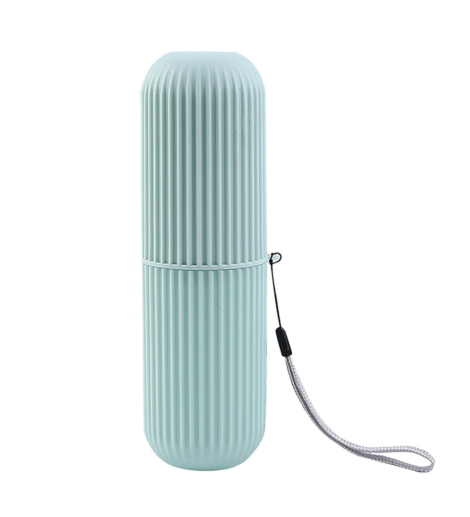 Travel Toothbrush Case - Dust-Tight Multi-Functional Container for Trips - Blue - Buy Online on GoSupps.com