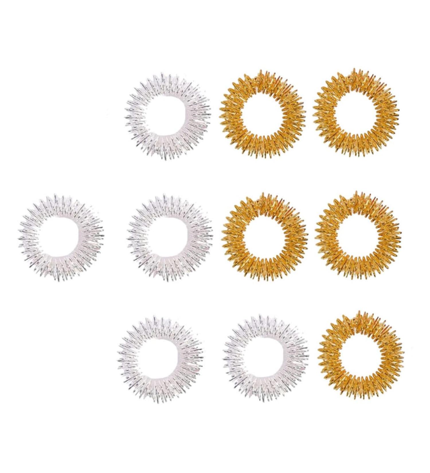 Beaupretty 10pcs Finger Massage Rings - Carbon Steel Spiky Fidget Toy for Relaxation & Stress Relief - Buy Online on GoSupps.com