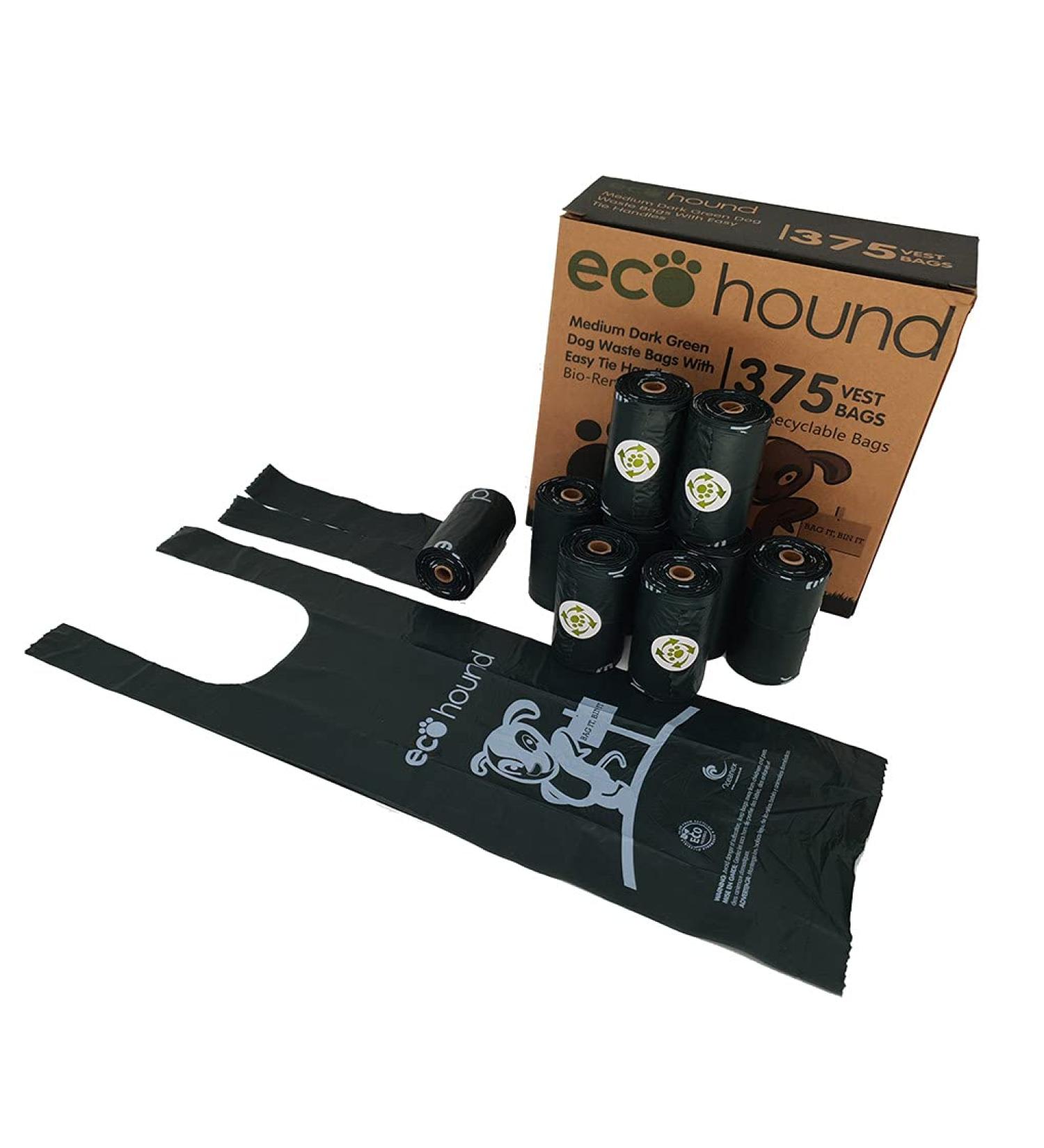 Ecohound Oceanex 375 Medium Vest Dog Poop Bags | Roll with Tie Handles - Buy Online on GoSupps.com