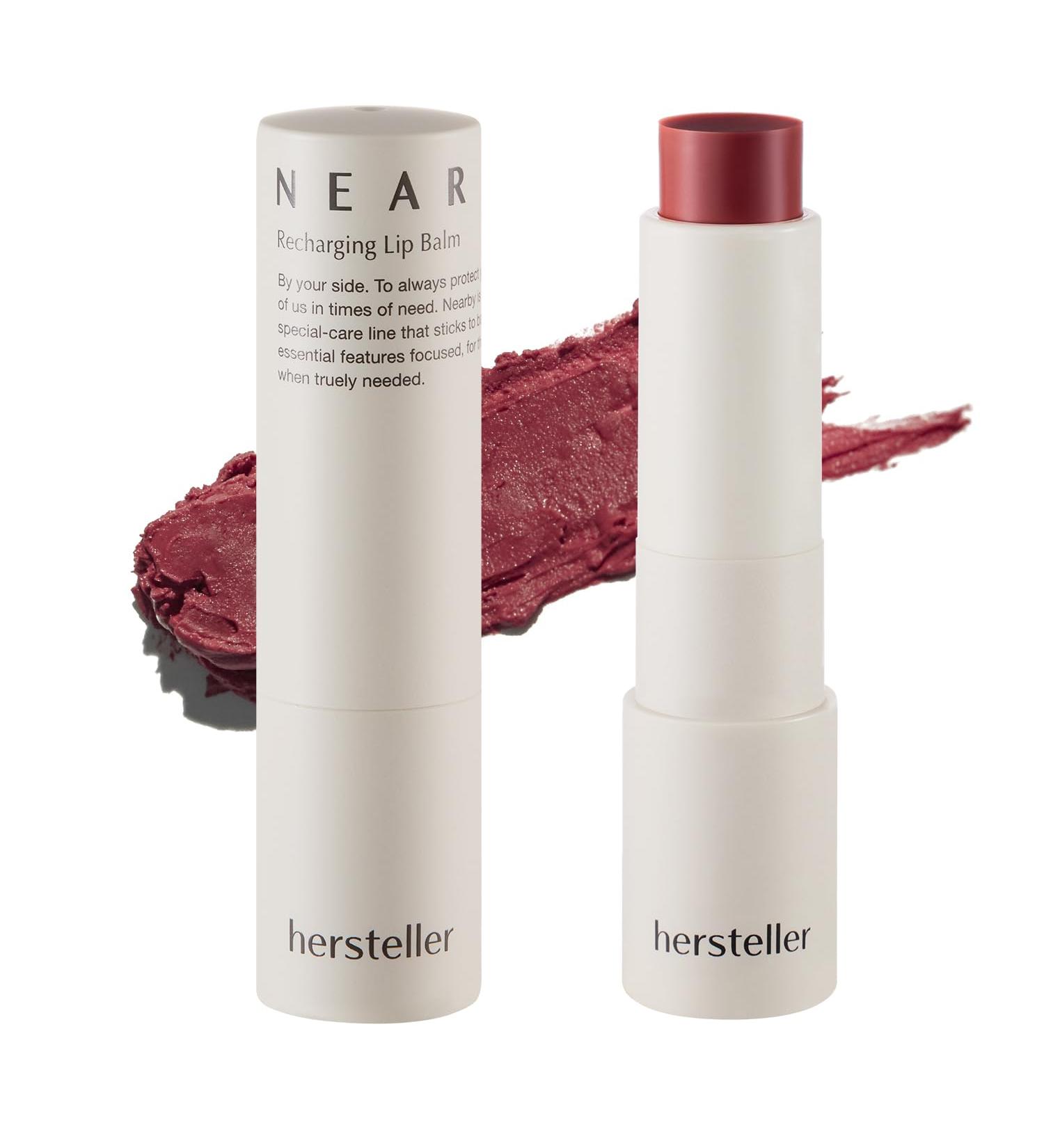 Nearby Recharging Vegan Lip Balm - Intensive Moisturizing Treatment for Dry Lips & Cheeks | Natural Mauve Colors - Buy Online on GoSupps.com