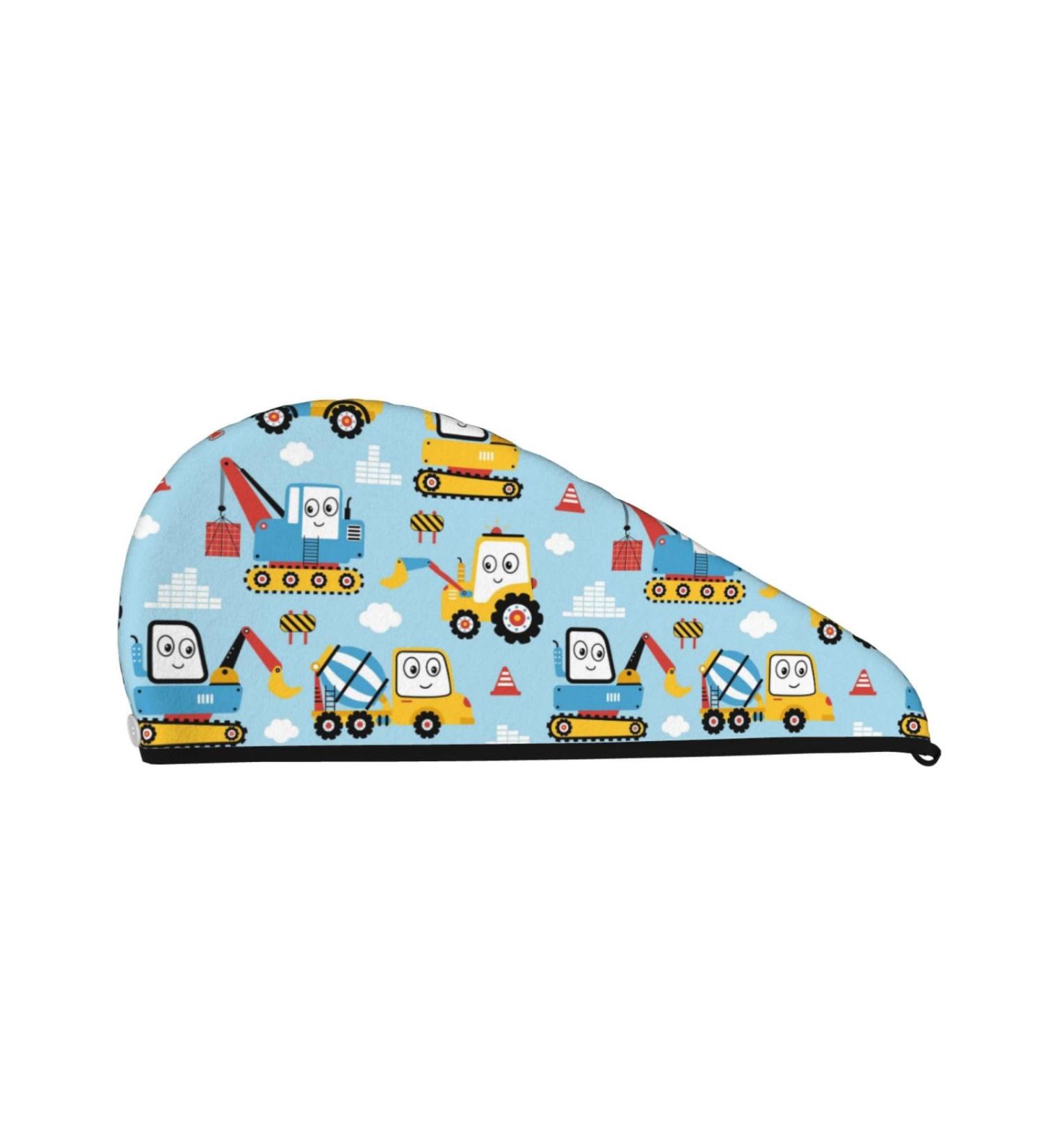 Hair Towel Wrap for Quick Drying | Button Towel Turban - Building Truck Design - Buy Online on GoSupps.com