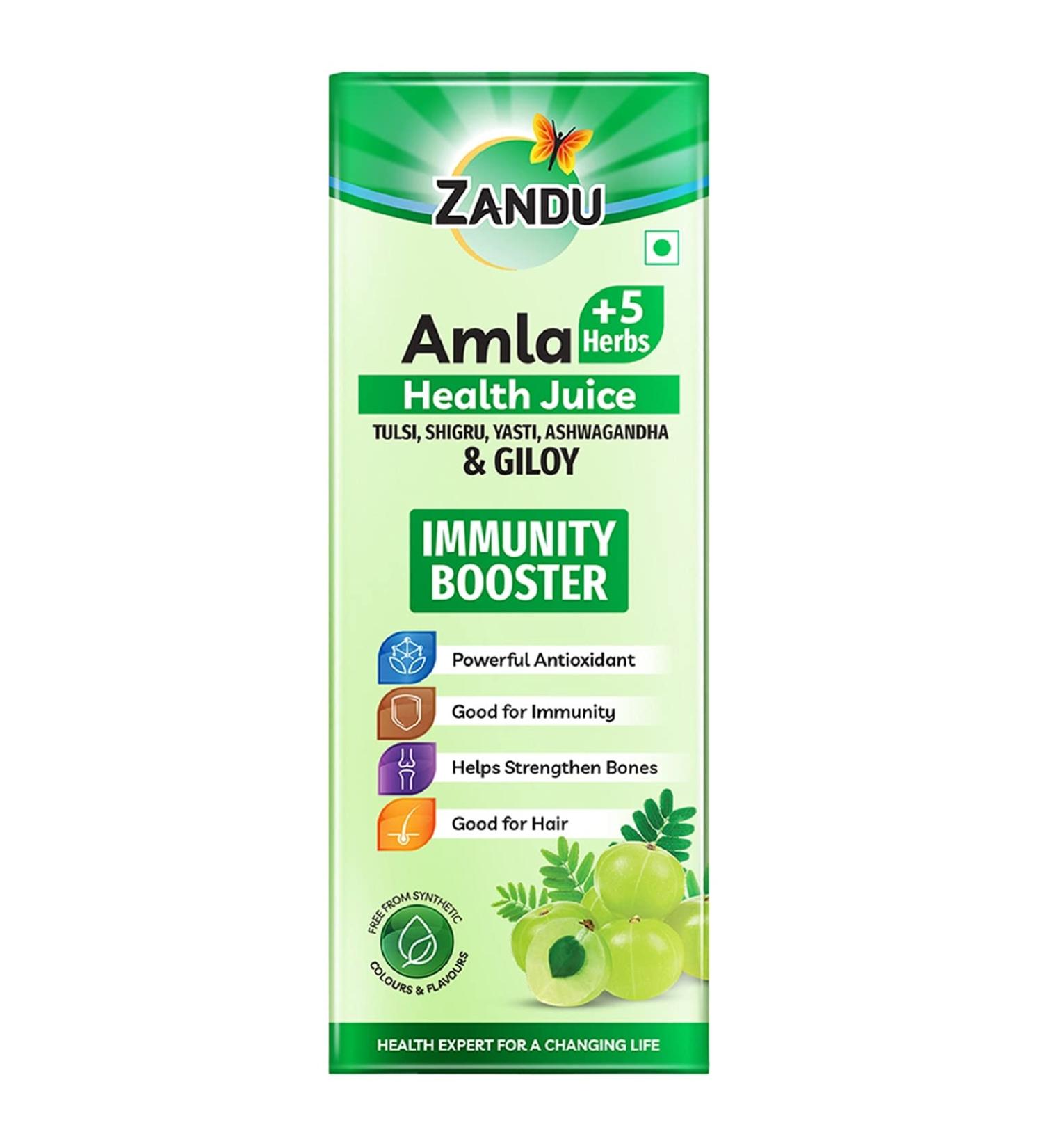 Amla + 5 herbs juice by Zandu - Buy Online on GoSupps.com