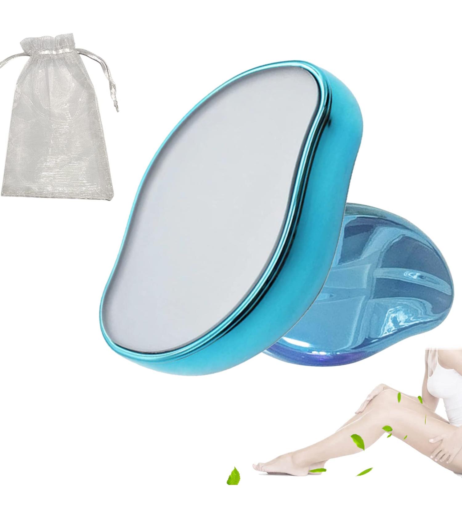 Crystal Hair Eraser - Painless Hair Remover for Men and Women | Fast Exfoliating Tool for Arms, Legs, Back, and Body - Blue - Buy Online on GoSupps.com