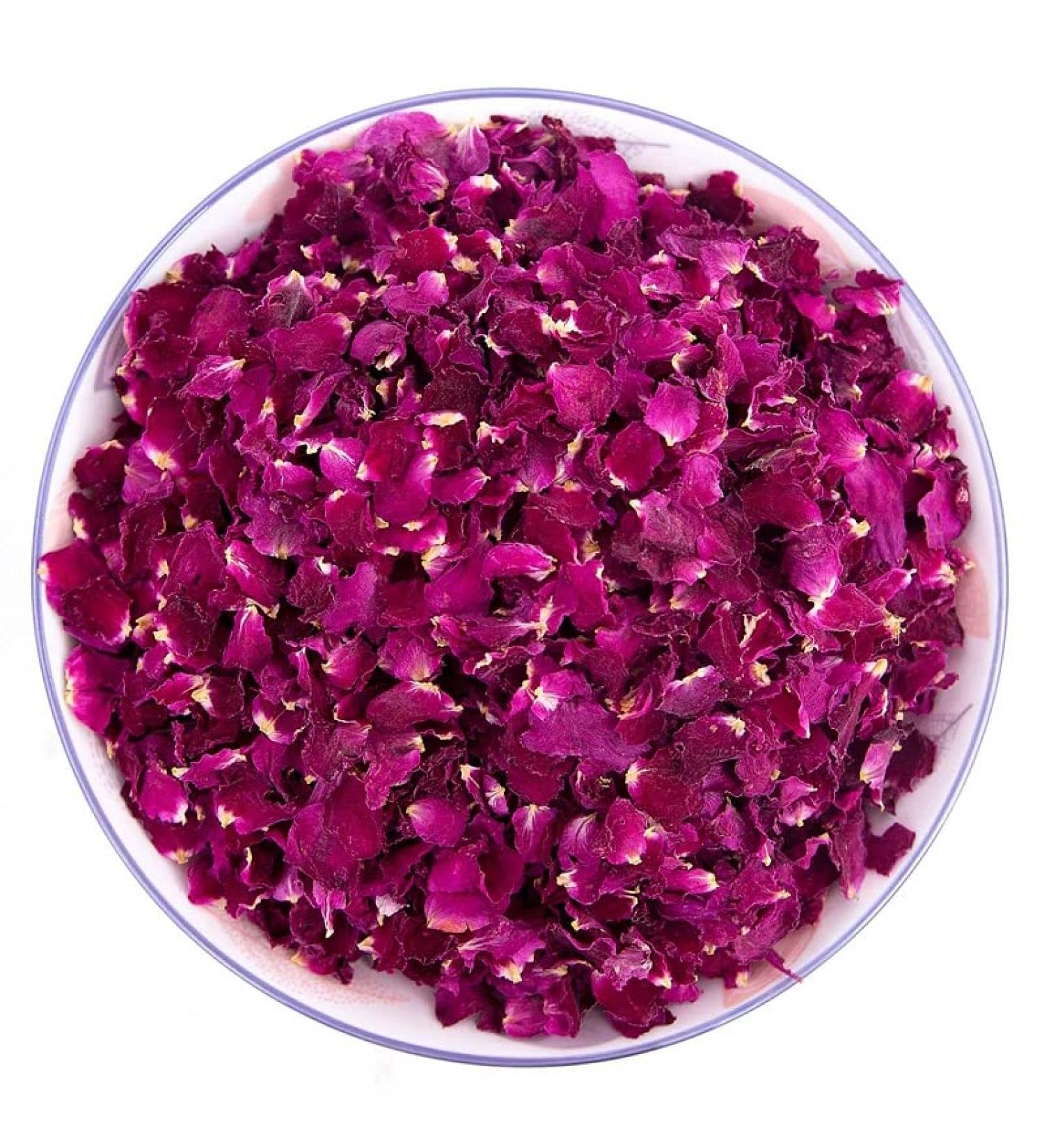 Dried rose petals1.76oz/50g Clean and complete rose petals - Natural Edible Flowers - Non-GMO - Caffeine-free - Use in Tea Baking Crafting - Buy Online on GoSupps.com