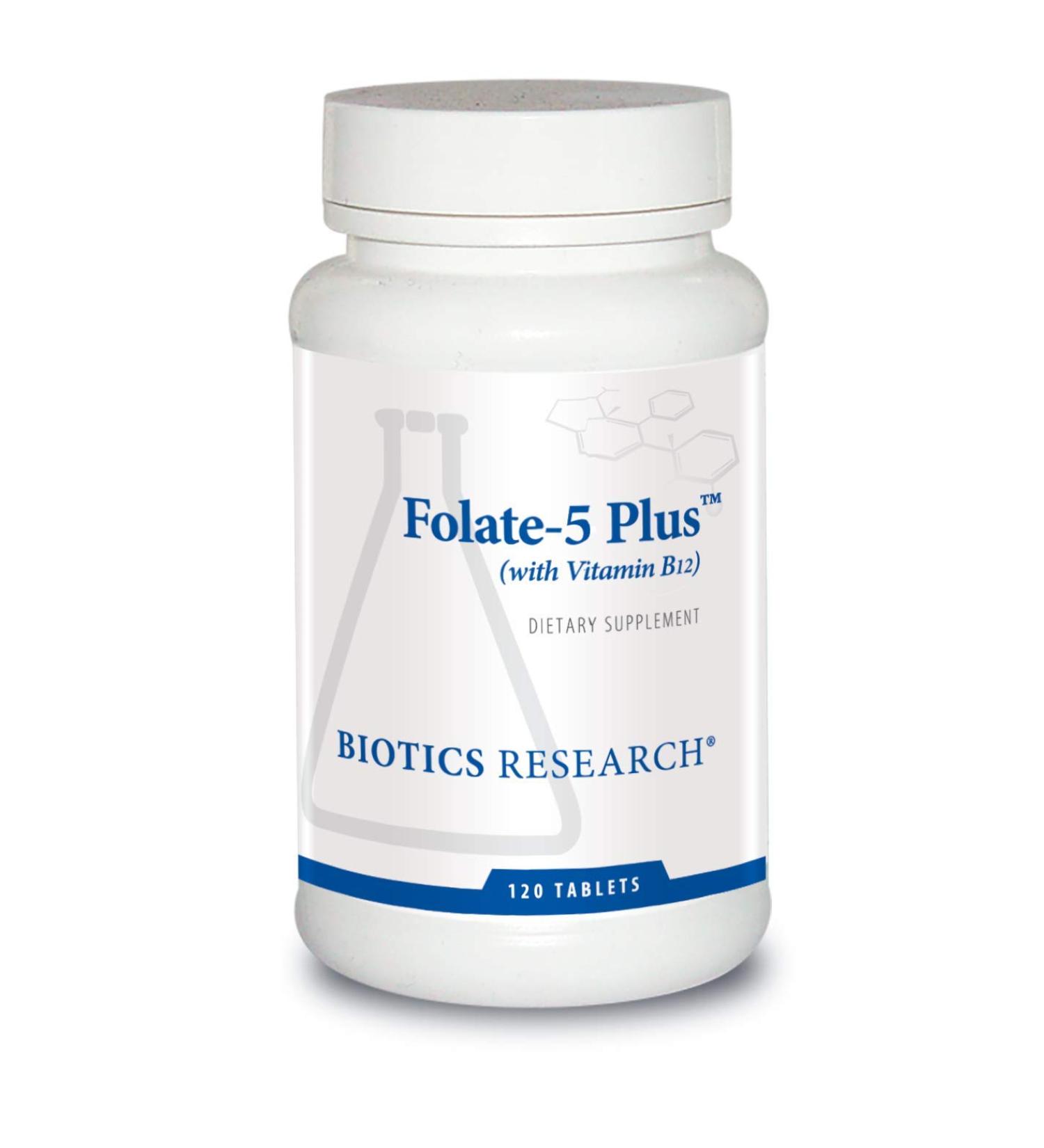 BIOTICS Research Folate 5 Plus: High Potency Folate & B12 for Pregnancy Nutrition & Energy Support - Buy Online on GoSupps.com