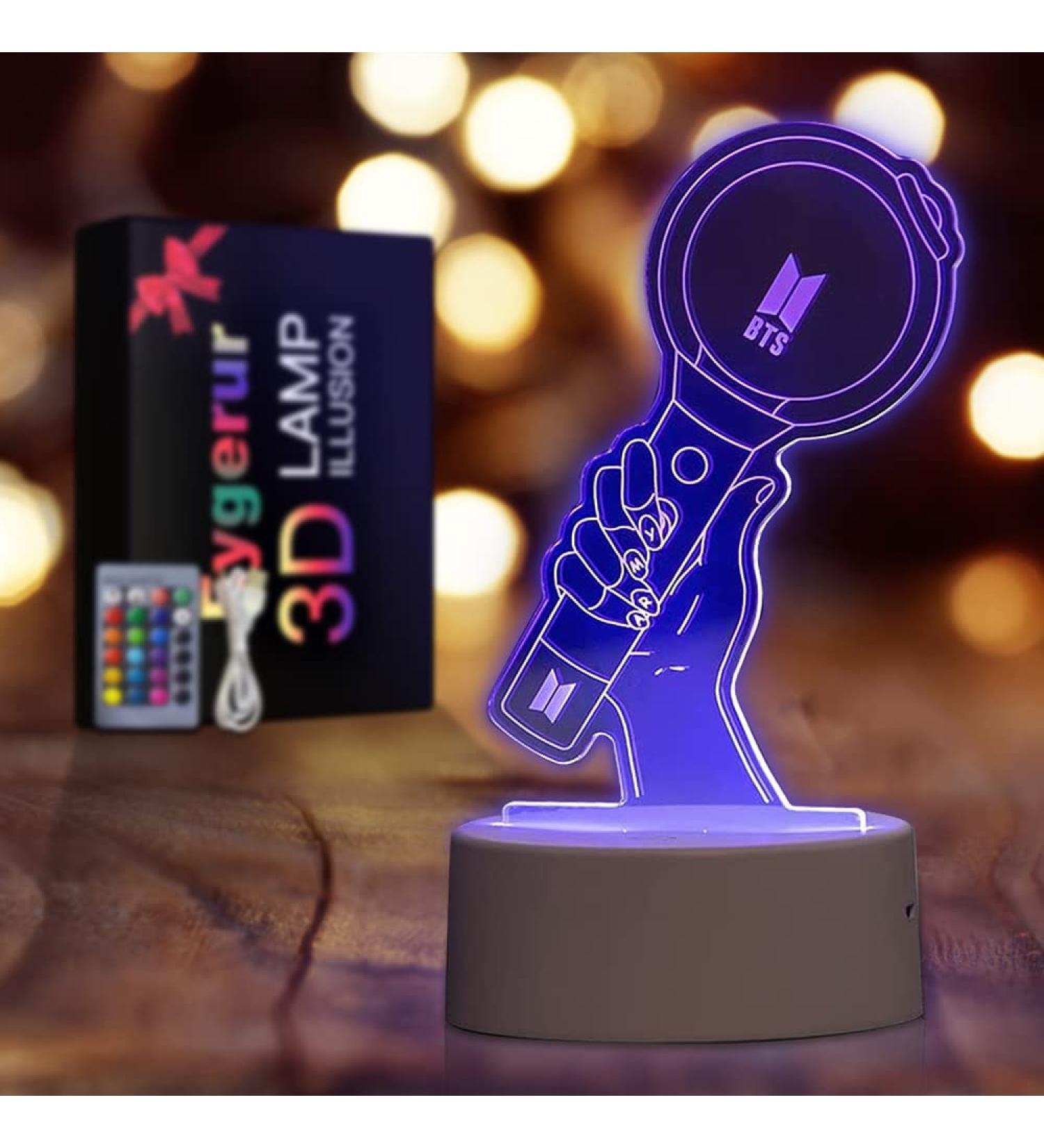 Eygerur 3D Illusion Kpop BTS Night Light 16-Color BTS Light with Remote Control and Smart Touch BTS Lamp BTS Room Decor for Girls Birthday Christmas BTS Gifts a04 - Buy Online on GoSupps.com
