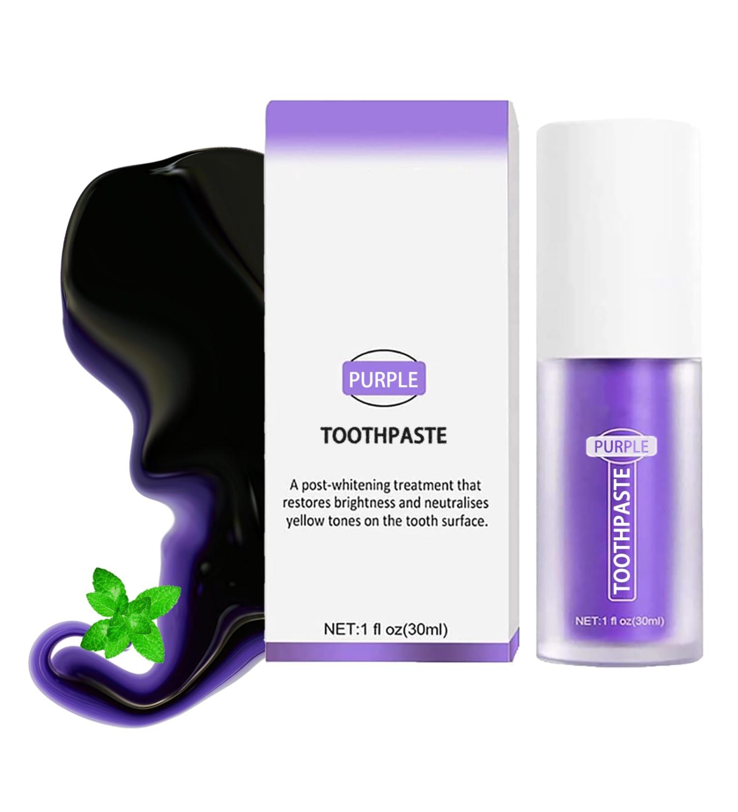 Purple Teeth Whitening Toothpaste | Brighten & Clean Yellow Teeth | Best Toothpaste for White Teeth - Buy Online on GoSupps.com