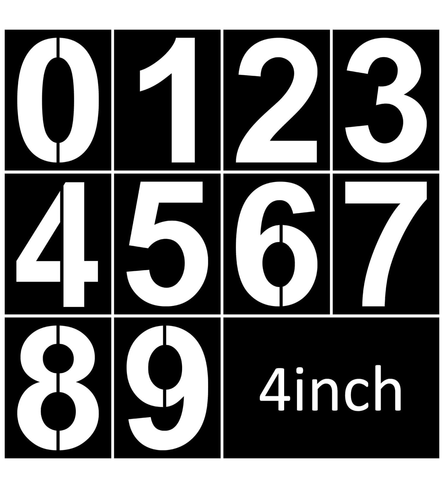 4 Inch Plastic Number Stencils Set - Reusable Digital Templates for Address, Cake, and Painting - Buy Online on GoSupps.com