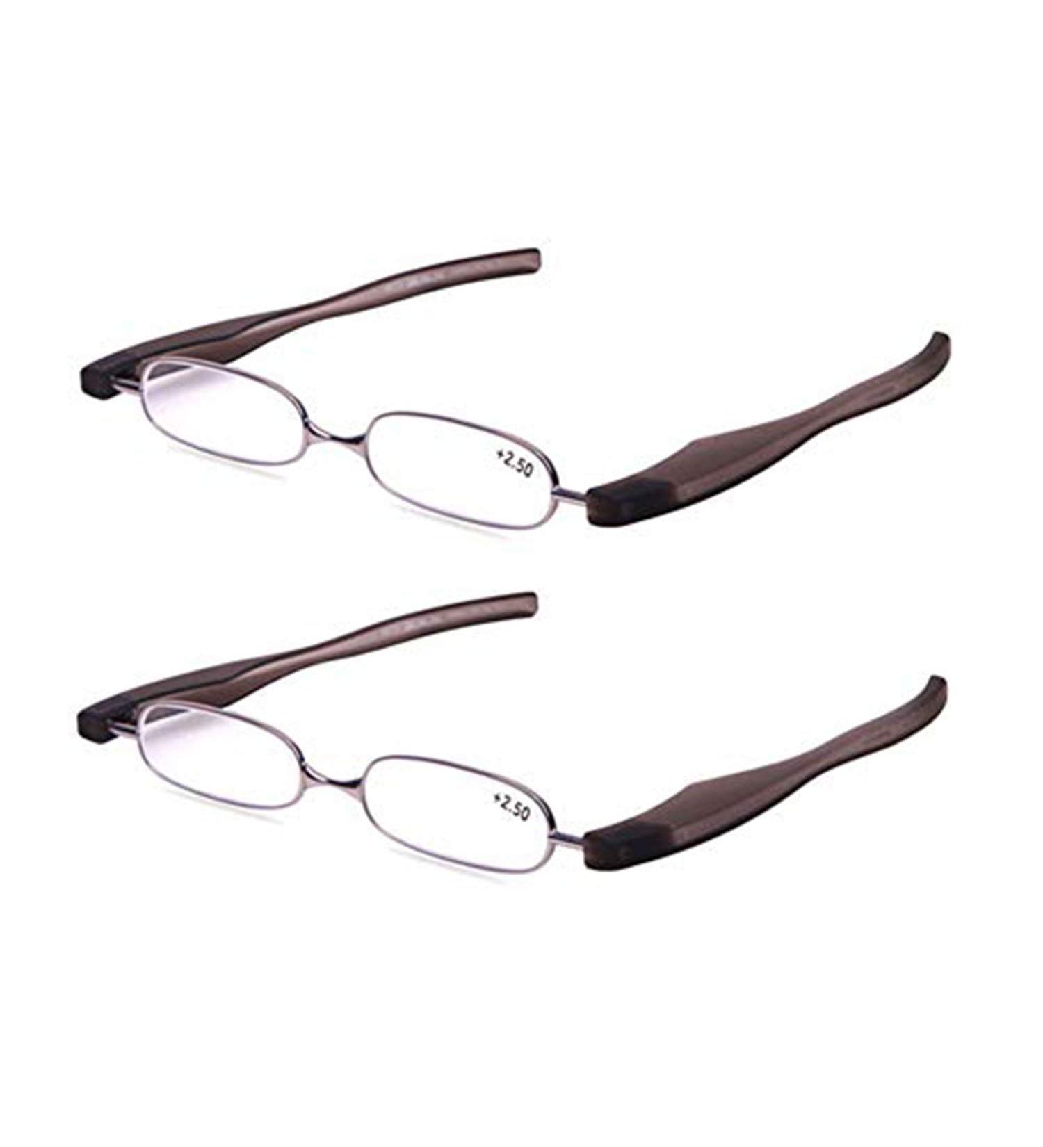 Yxw Foldable Blue Light Blocking Reading Glasses - Stylish & Portable Mini Glasses for Men & Women - Available Diopters 1.0 to 3.0 +2.0 Gray - Buy Online on GoSupps.com