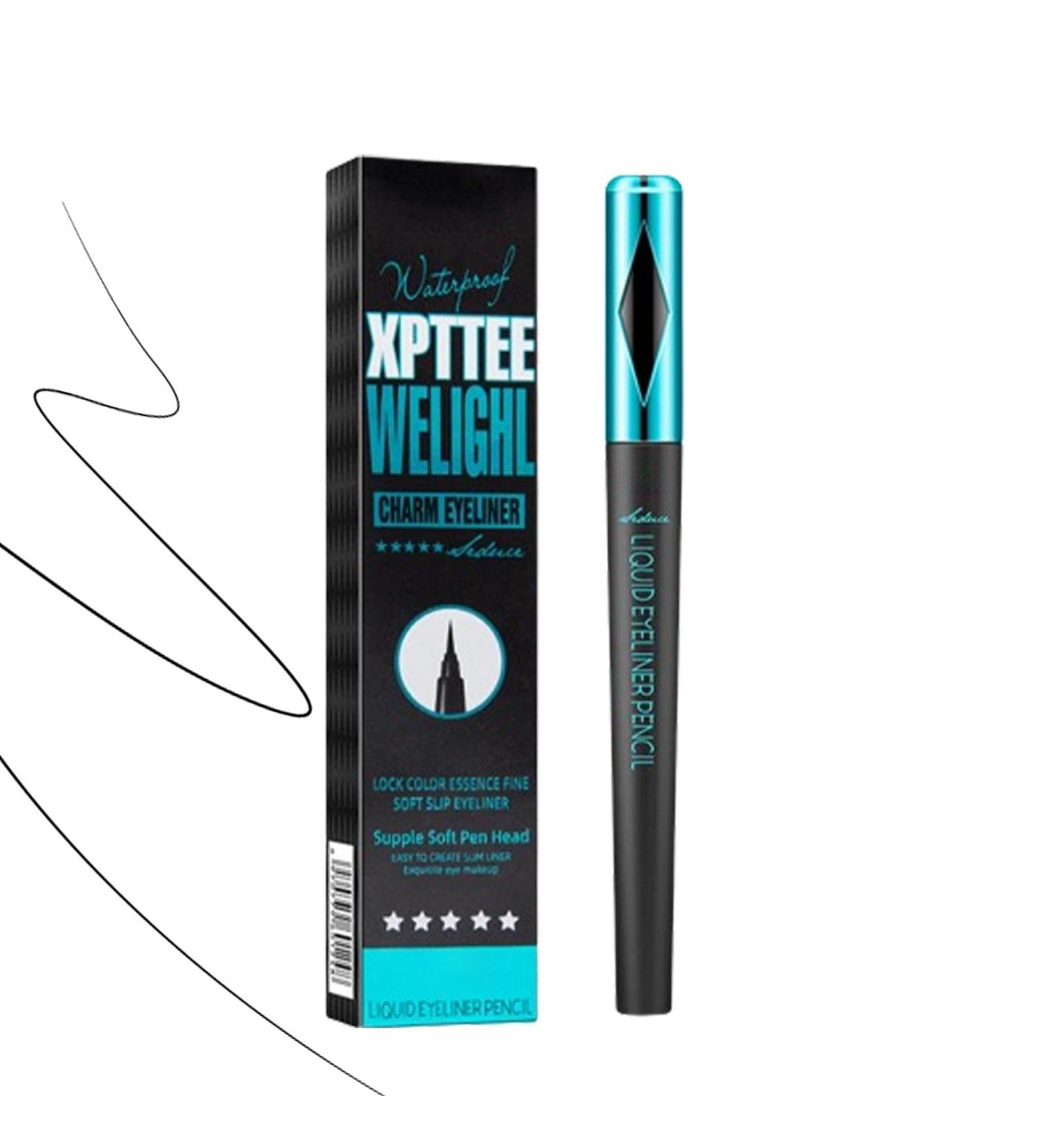 Waterproof Eyeliner | Skin-Friendly Eyeliner Pencils For Women | 4d Smooth Waterproof And Oil-proof Non-smudge Cool Black Quick-drying Liquid Eyeliner For Women Girls - Buy Online on GoSupps.com