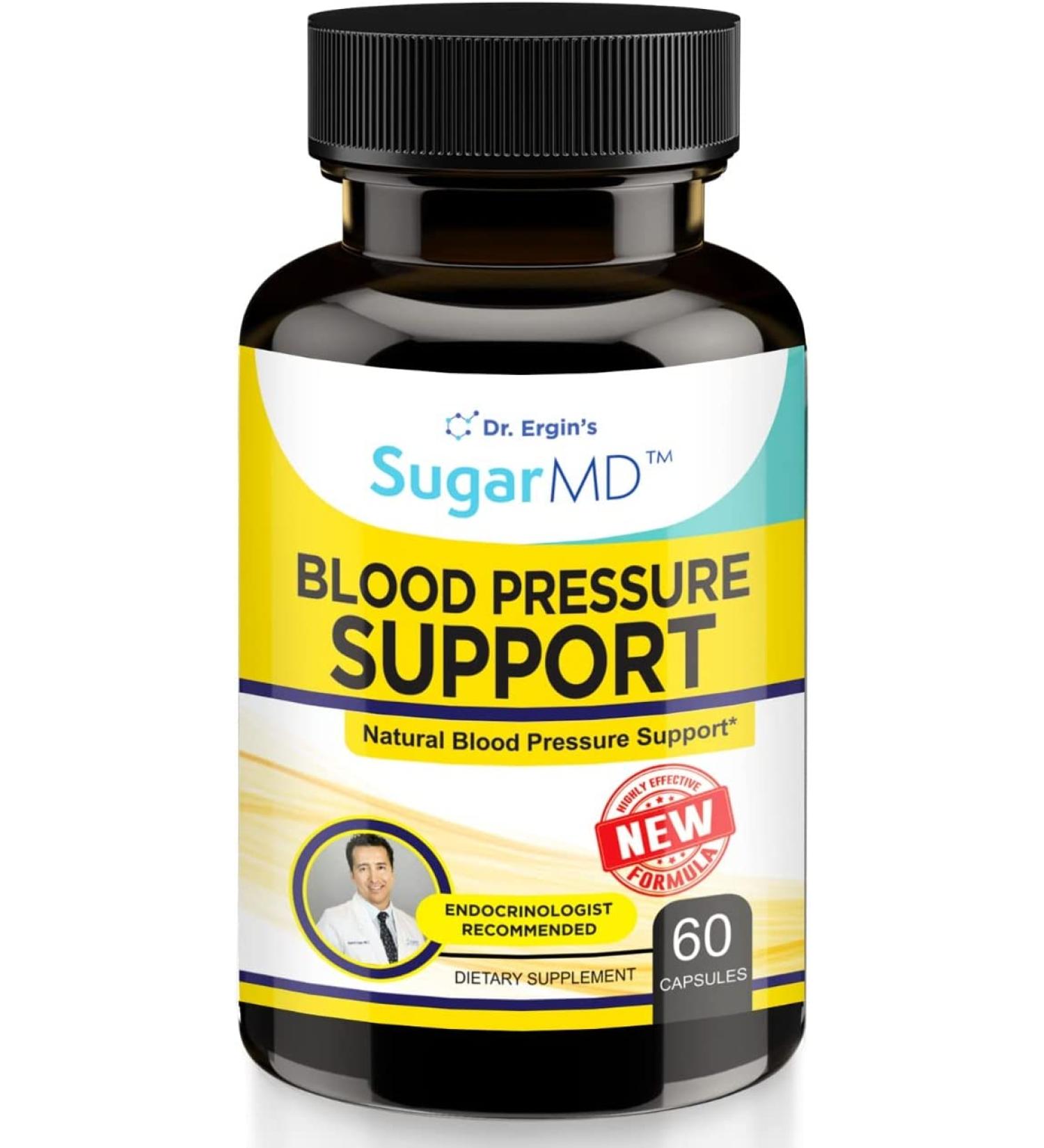 SugarMD Dr. Ergin's Advanced Natural Blood Pressure Supplement - 60 Capsules - Buy Online on GoSupps.com
