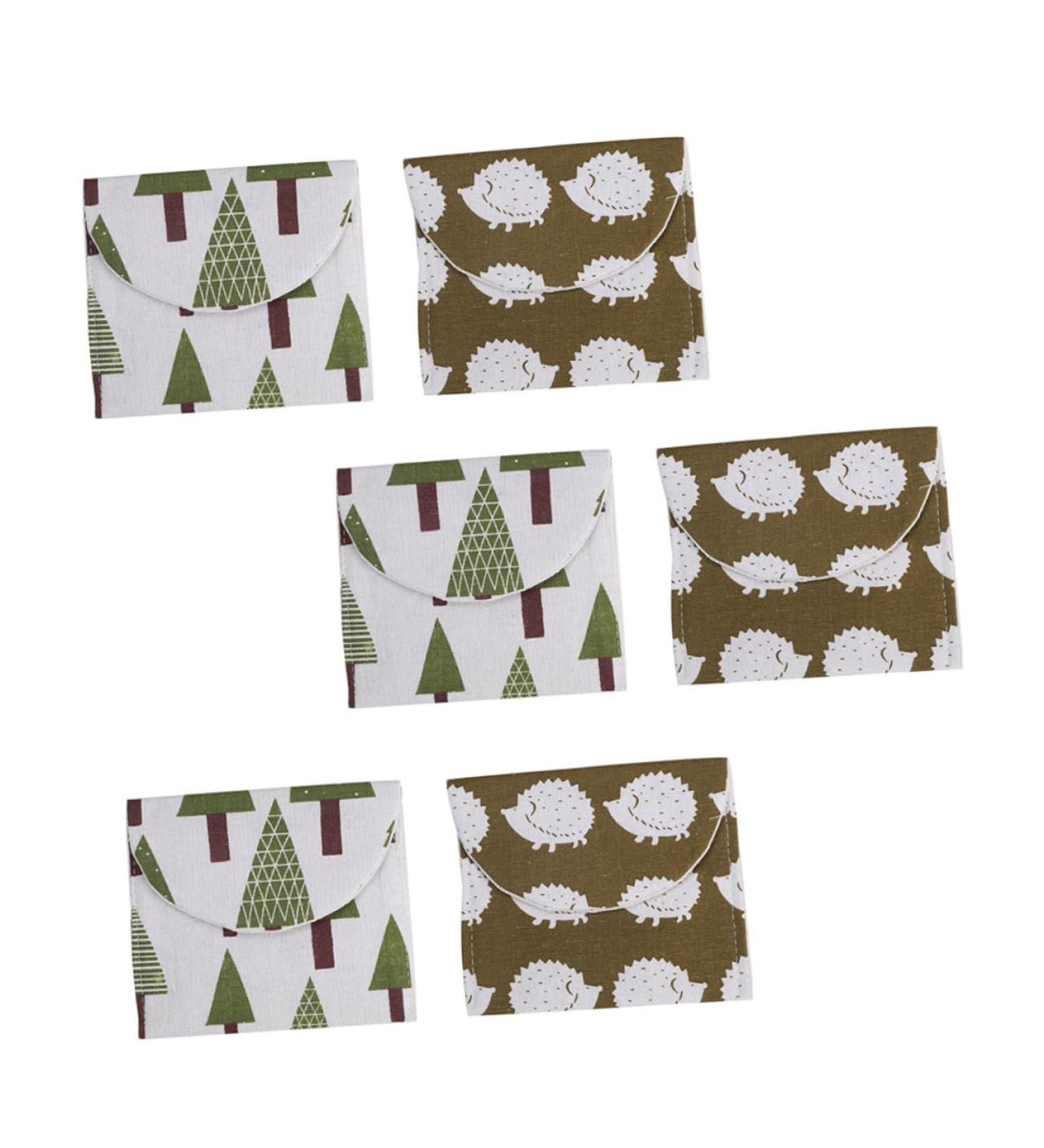 6pcs Healeved Napkin Storage Bag Organizer for Menstrual Pads & Makeup - Cute Purse Pouch - Buy Online on GoSupps.com