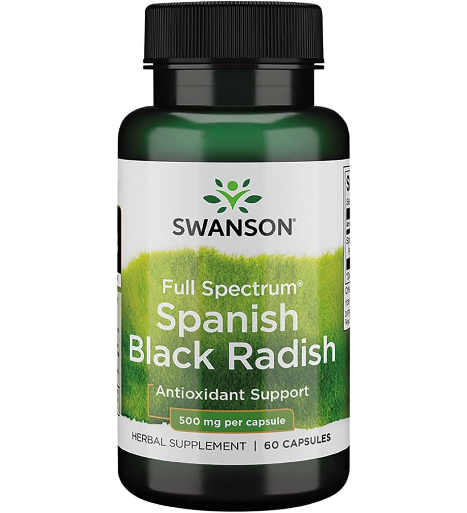 Swanson Spanish Black Radish Supplement - Liver  Digestive & Pulmonary Support - 60 Capsules  500mg - Buy Online on GoSupps.com