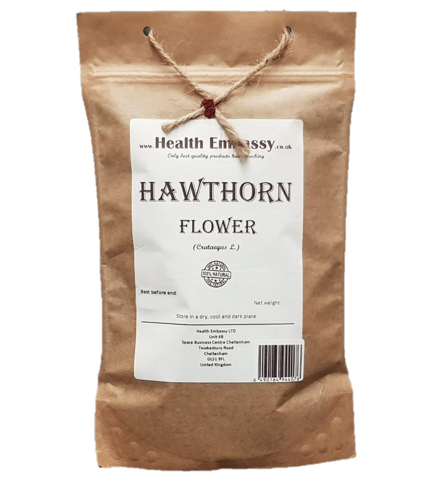  HEALTH EMBASSY Health Embassy Hawthorn Flower Herbal Tea | Crataegus L | Hawthorn Flower Tea 100g - Buy Online on GoSupps.com