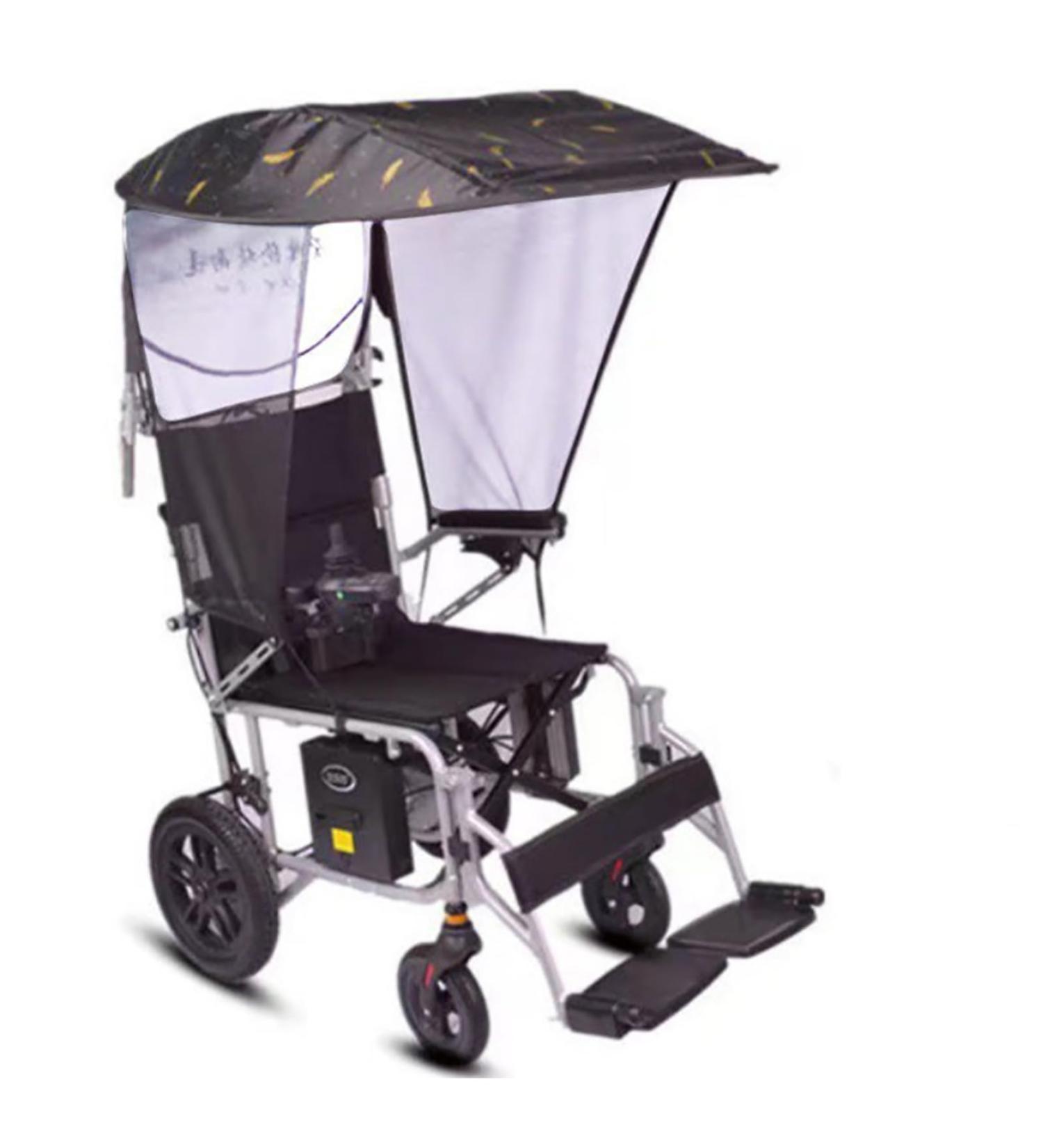 Electric Wheelchair Parasol Adjustable Wheelchair Sun Shade Rain Cover Ventilation Is Not Stuffy 7 In 1 Glue Coating for Most No Handle Wheelchairs - Buy Online on GoSupps.com
