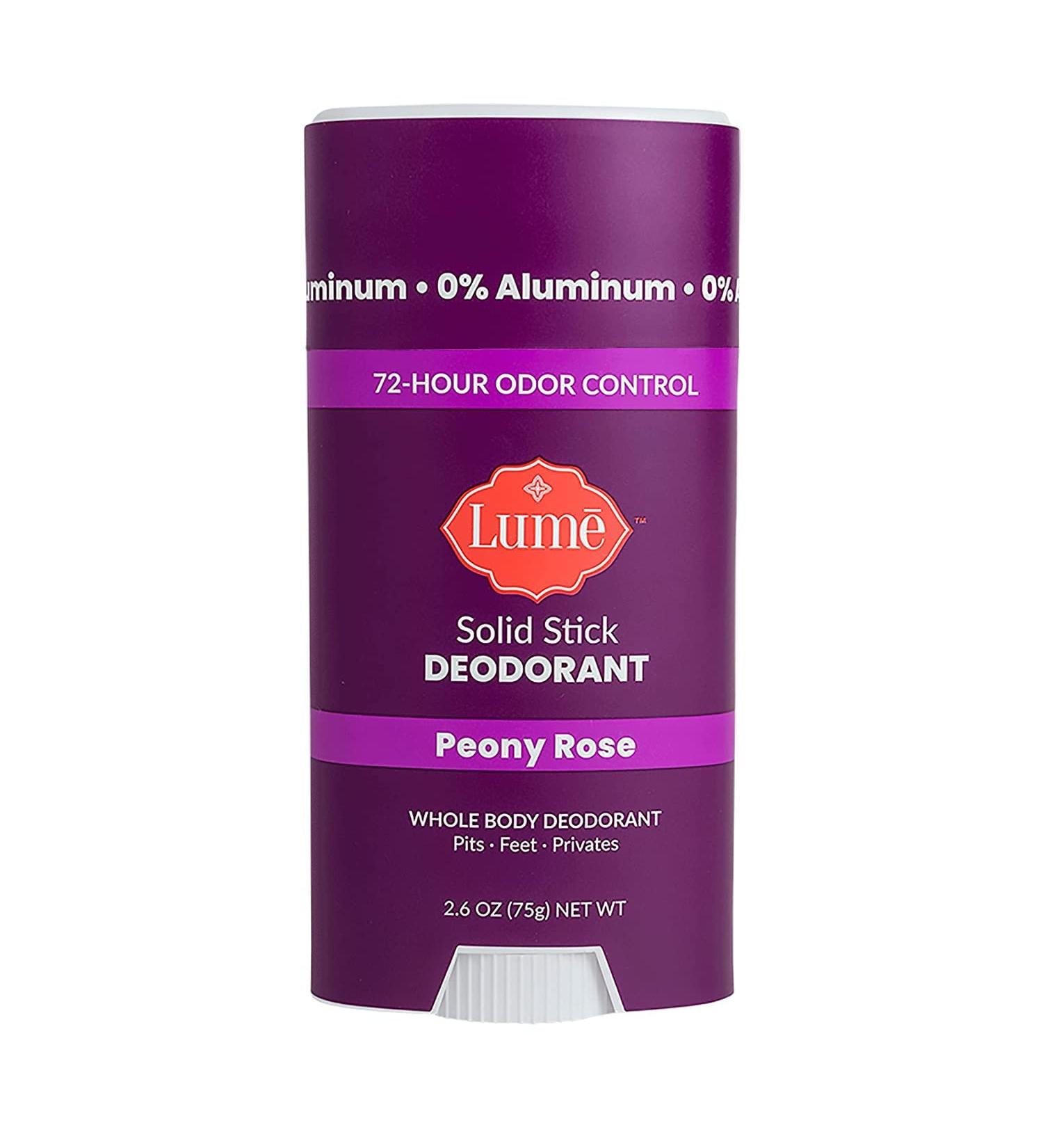 Lume Solid Deodorant Stick - 2.6 oz Whole Body Natural Deodorant (Peony Rose) - Buy Online on GoSupps.com