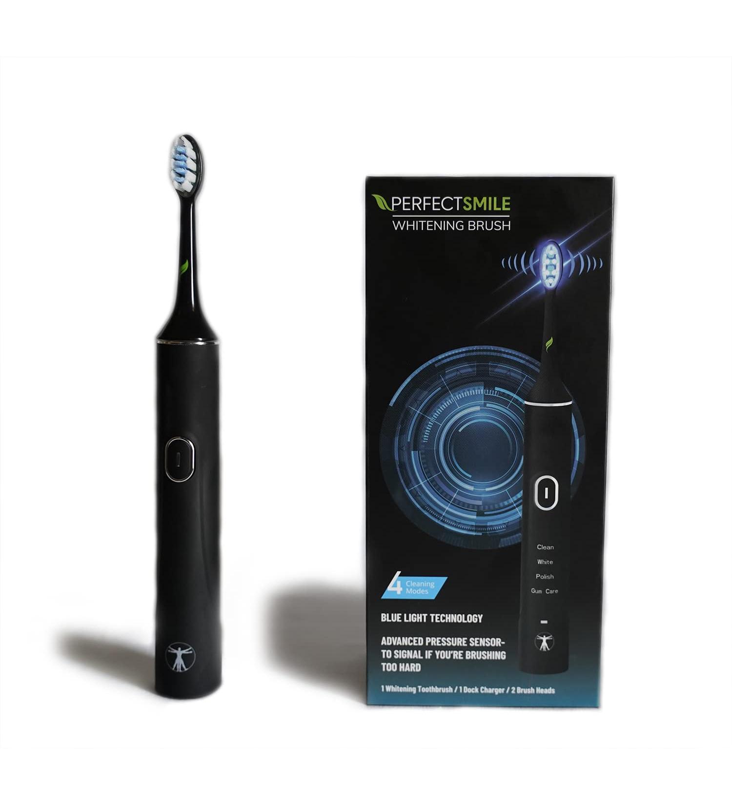 CRI Naturals Perfect Smile Whitening Electric Toothbrush - Clinically Tested & Dentist Approved, 4 Brushing Modes, LED Technology - Get Teeth 3 Shades Whiter in Just 7 Days - Buy Online on GoSupps.com