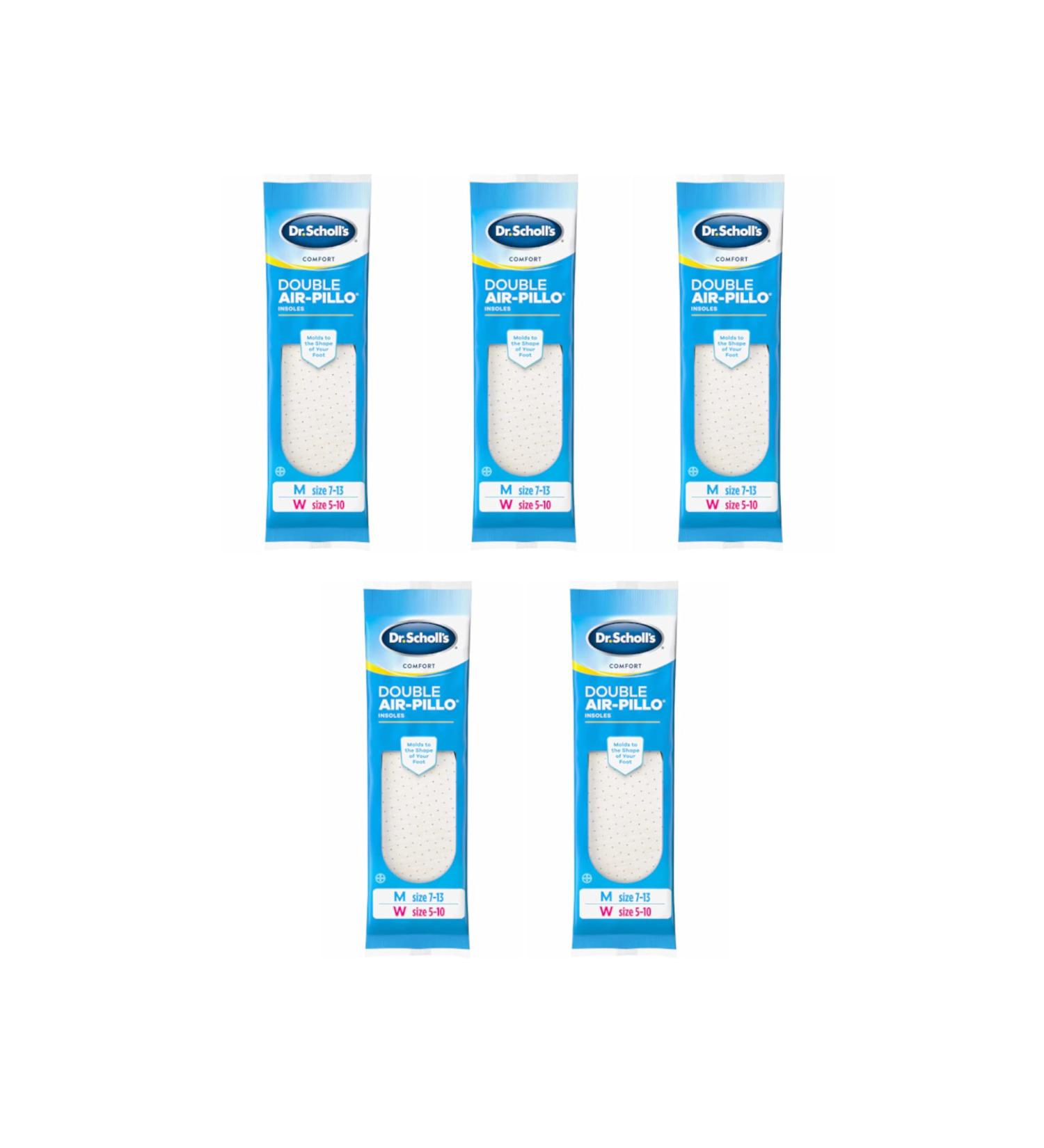 Dr. Scholl's Double Air-Pillo Insoles - Unisex - Pack of 5 - Buy Online on GoSupps.com