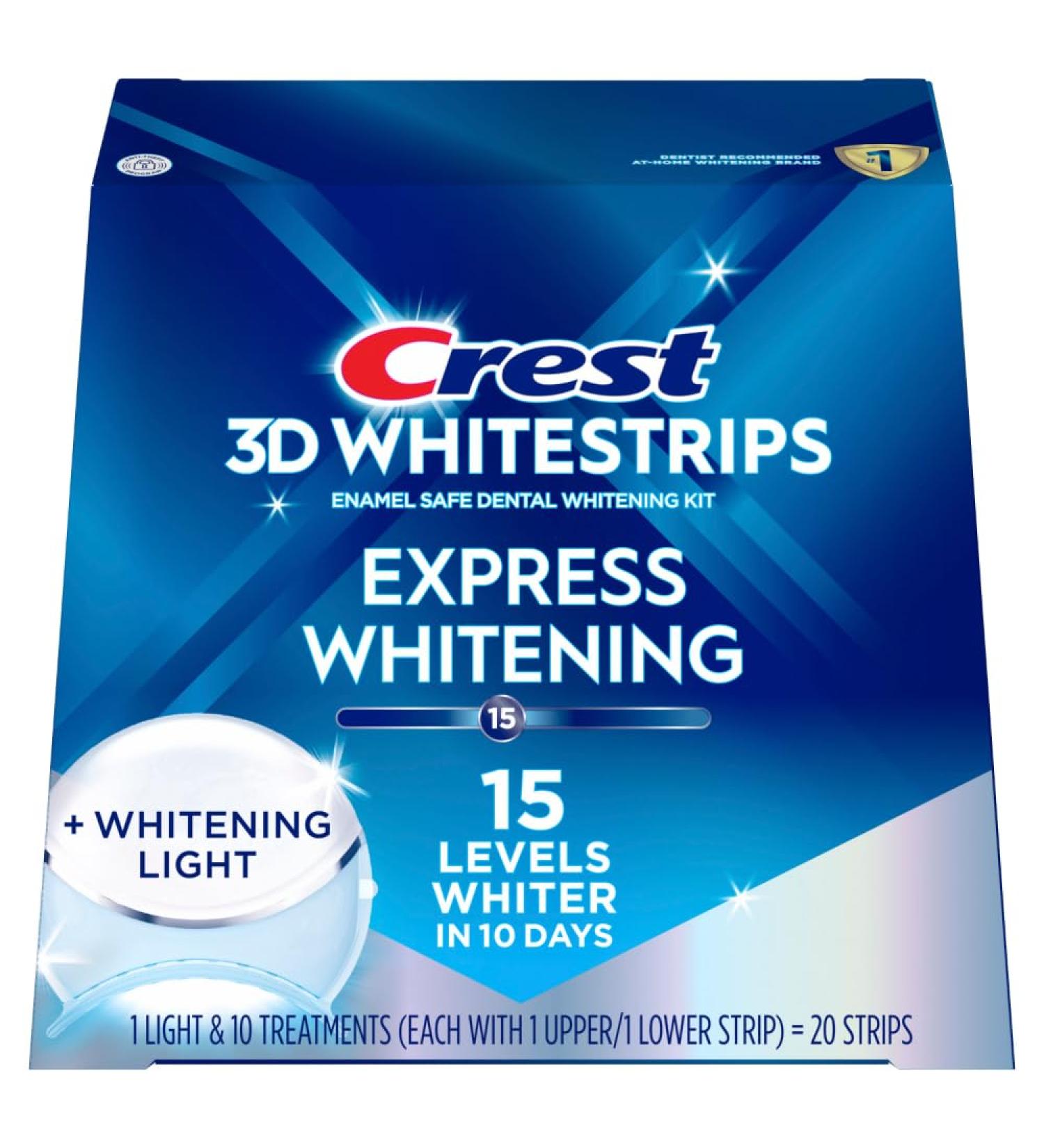 Crest 3D Whitestrips with Light Teeth Whitening Kit - 20 Strips (10 Treatments) - Buy Online on GoSupps.com