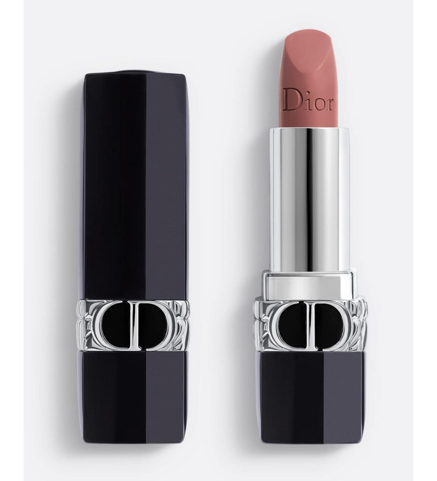 Dior Rouge 100 Nude Pink Mini Lipstick Velvet Finish 1.4g / 0.04oz