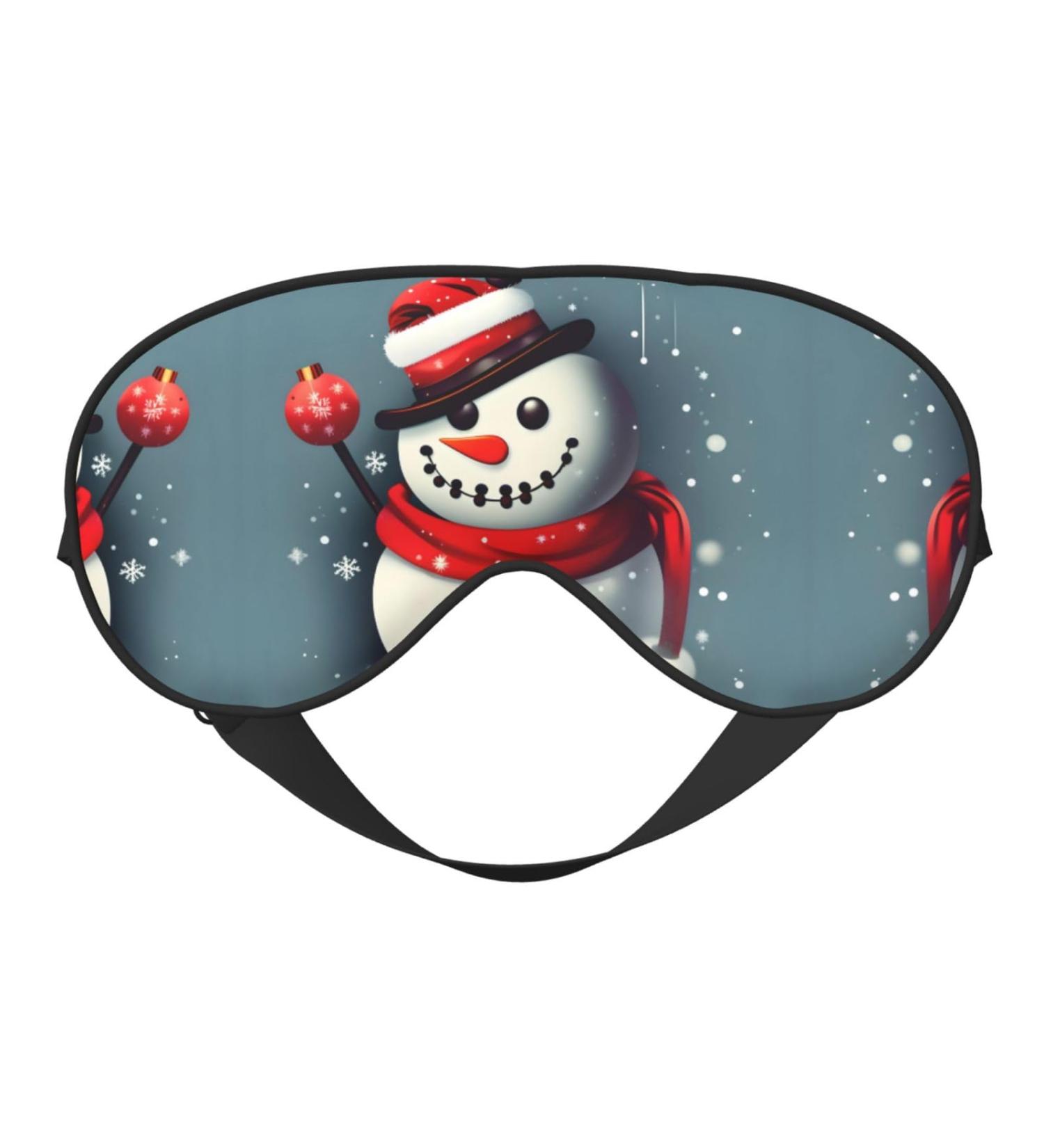 SSIMOO Christmas Snowman Eye Mask - Double-Sided Soft Light Blocking for Better Sleep - Buy Online on GoSupps.com