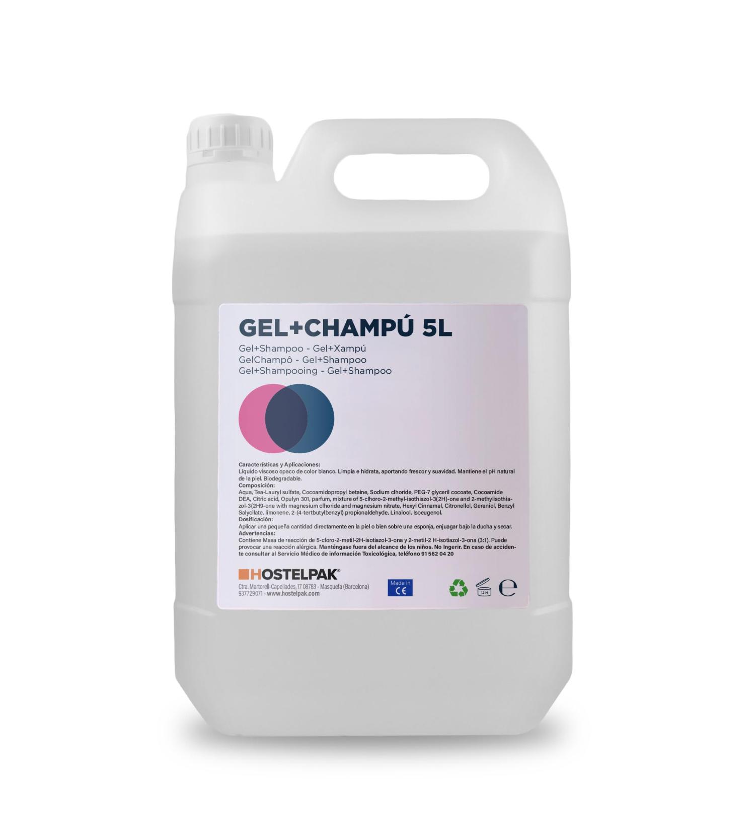  Hostelpak 5 l | Gel + shampooing (2 en 1) Collection EcoStay | Collection EcoStay Amenities Hotel - Buy Online on GoSupps.com