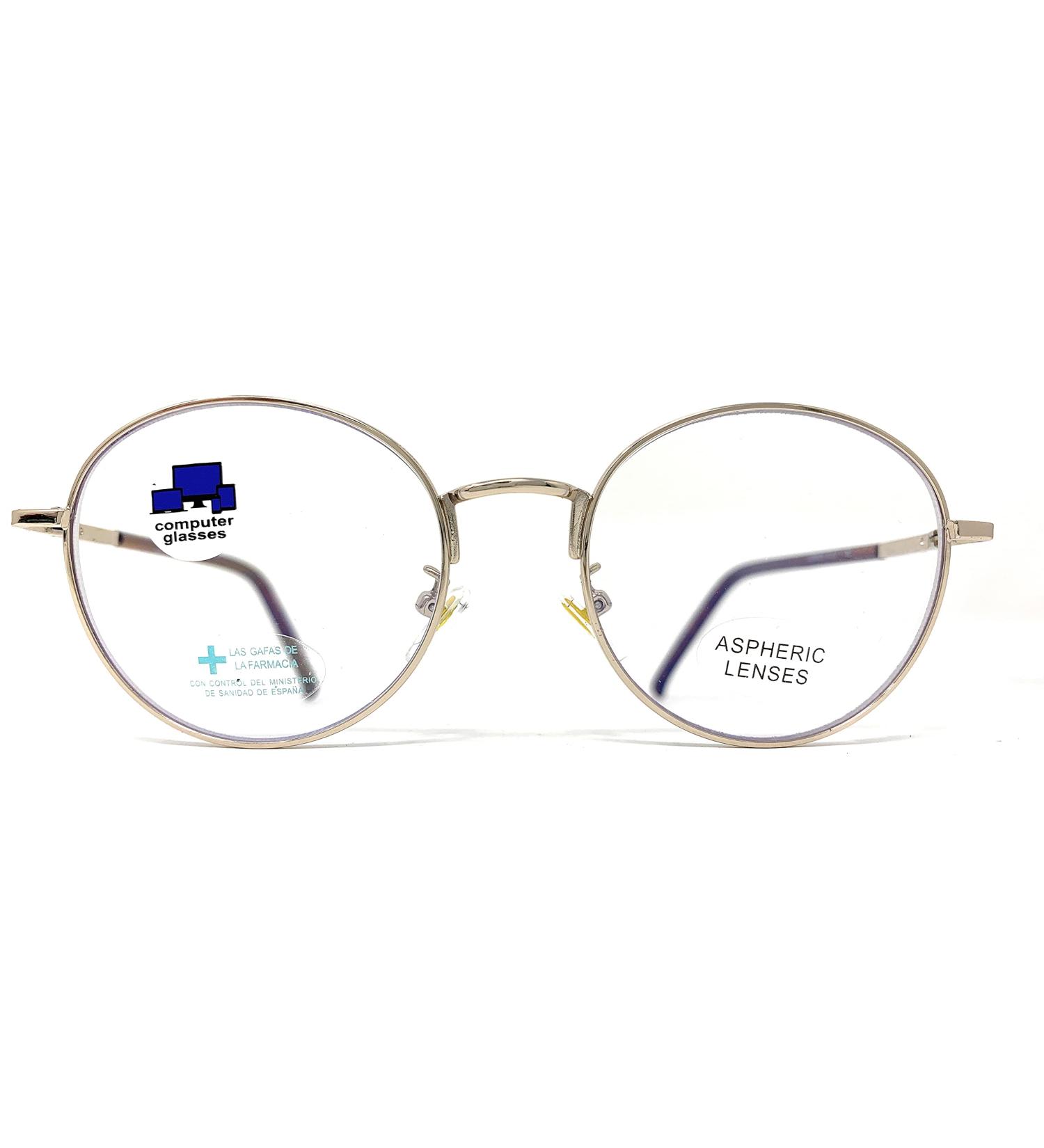 Blue Light Filter Reading Glasses - Anti Blue Light Computer Glasses for Men & Women | Venice Gold Lennon +2.00 - Buy Online on GoSupps.com