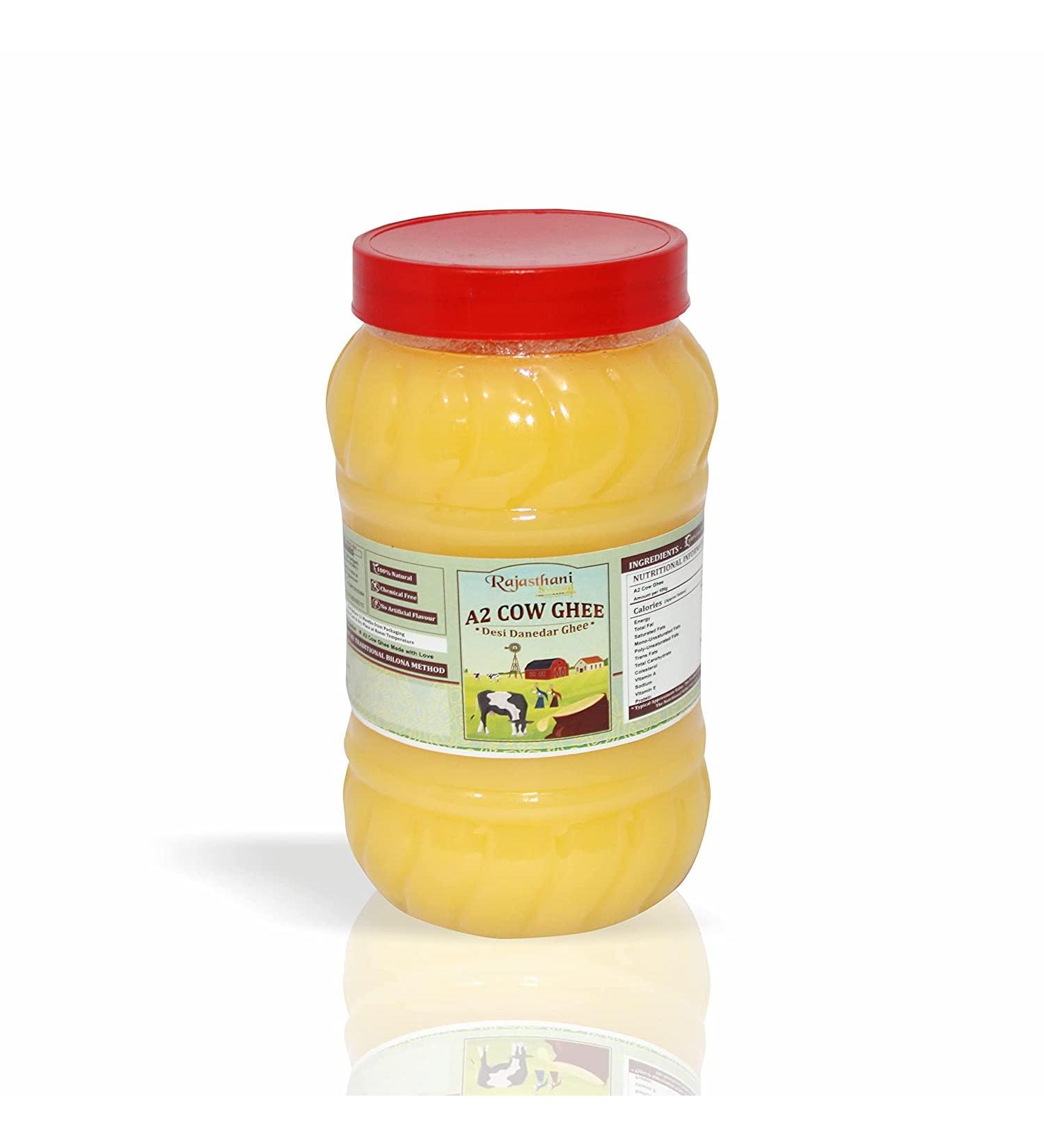 Rajasthani Swaad A2 Desi Cow Ghee 1000 ml | Organic Desi Ghee | Ghee according to the Vedic Bilona method