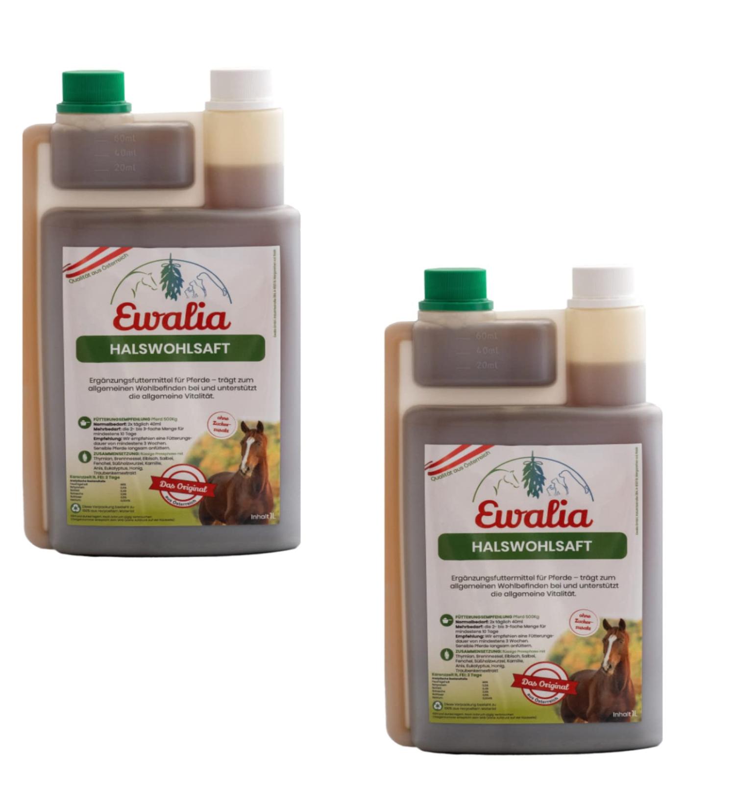 Ewalia throat juice for horses - double pack - 2 x 1 L 1 l (pack of 2)