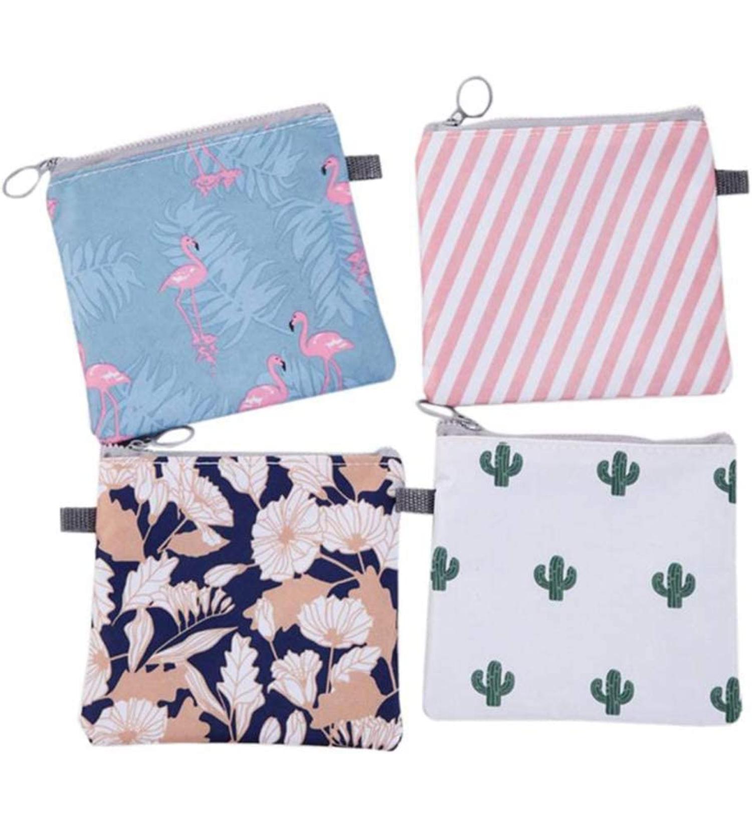 Buy Latrate 4PCs Tampon Storage Bag for Women | Zippered Menstruation Bags for Teenage Girls | International Shipping Available - Buy Online on GoSupps.com