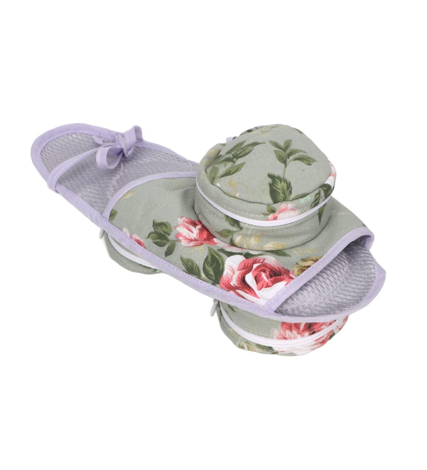 Moxibustion Herbal Heating Bag | Traditional Moxa Therapy Cloth with 3 Zip Pockets for Targeted Reflexology - Buy Online on GoSupps.com