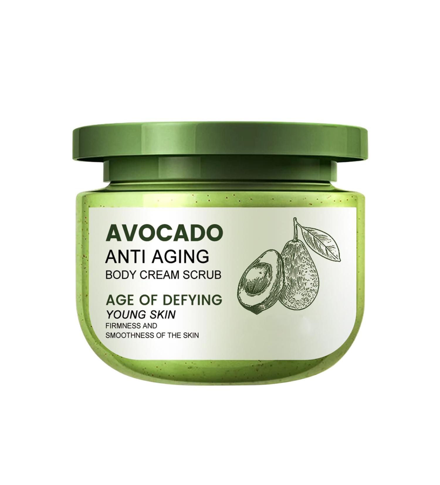 Avocado Body Cream Scrub | Exfoliating Anti-Cellulite Scrub for Women | Gentle & Non-Sticky Exfoliation - Buy Online on GoSupps.com