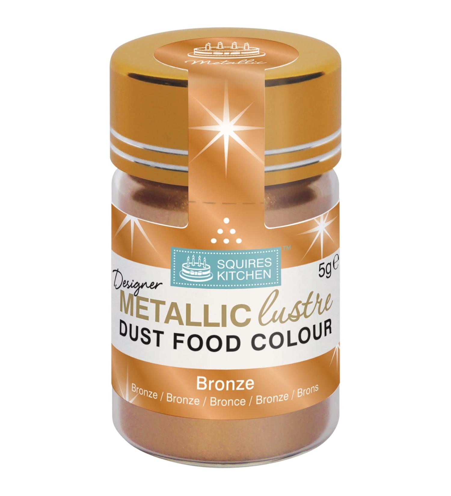 Squires Kitchen Bronze Metallic Lustre Dust 5g - Designer Collection - Buy Online on GoSupps.com