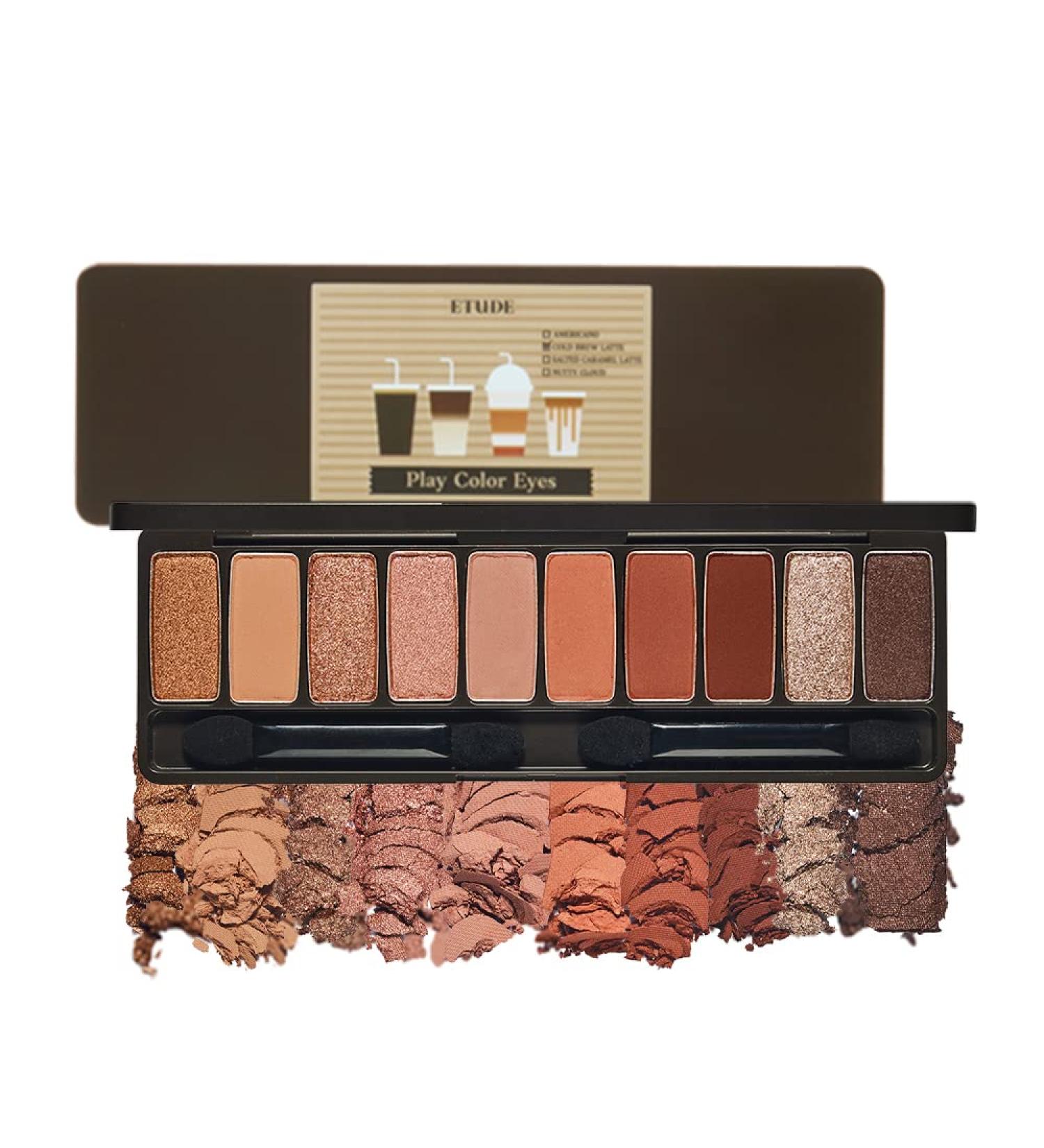 ETUDE Play Color Eyes Caffeine Holic (21AD) - 10 Color Eye Shadow Palette | Deep Coffee Shades | Kbeauty Makeup - Buy Online on GoSupps.com