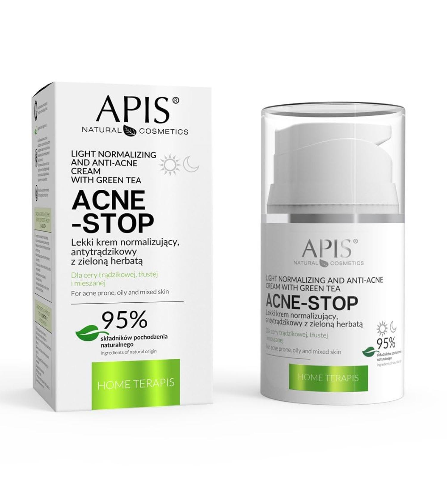 Anti-acne cream – Face mask – Antibacterial treatment – ??Moisturizing cream with green tea 50 ml