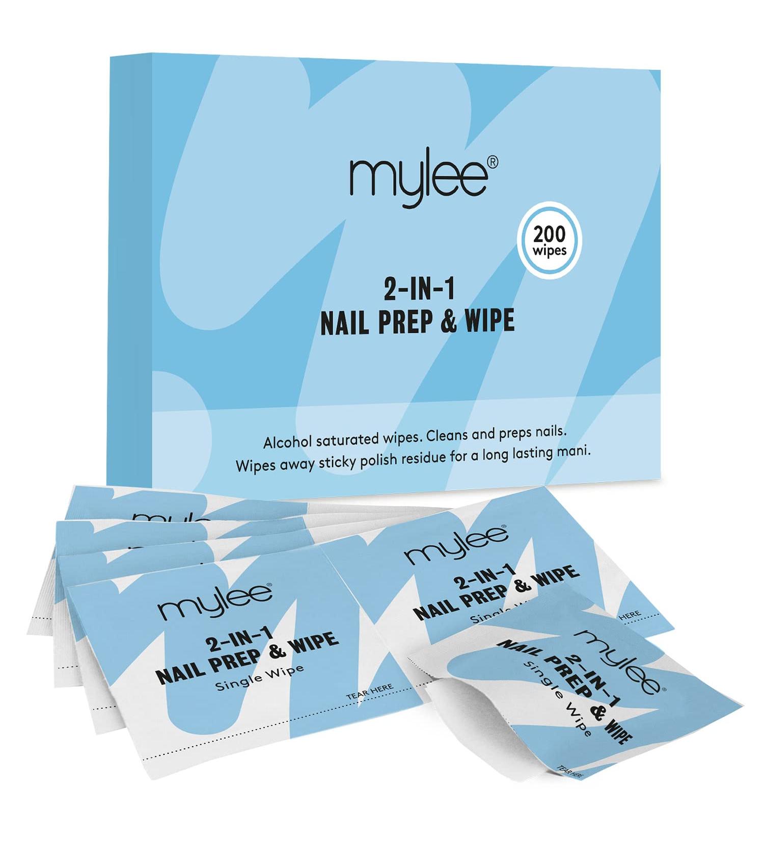 Mylee 200pcs 2-in-1 Nail Prep & Wipe Wipes | Removes Sticky Residue | For UV LED Gel Nails | Pre-Manicure & Pedicure - Buy Online on GoSupps.com